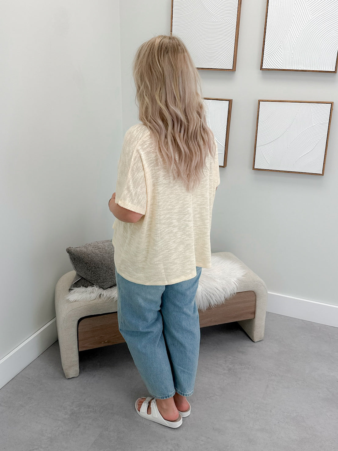 Summer Knit Tee in Yellow