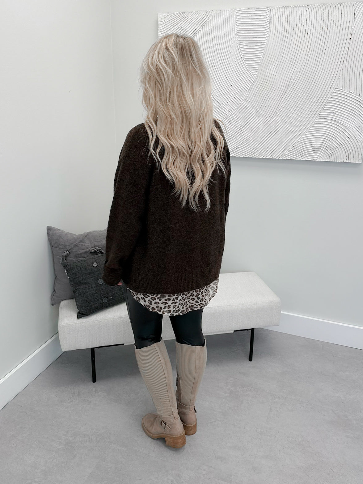 Perry Cardigan in Brown