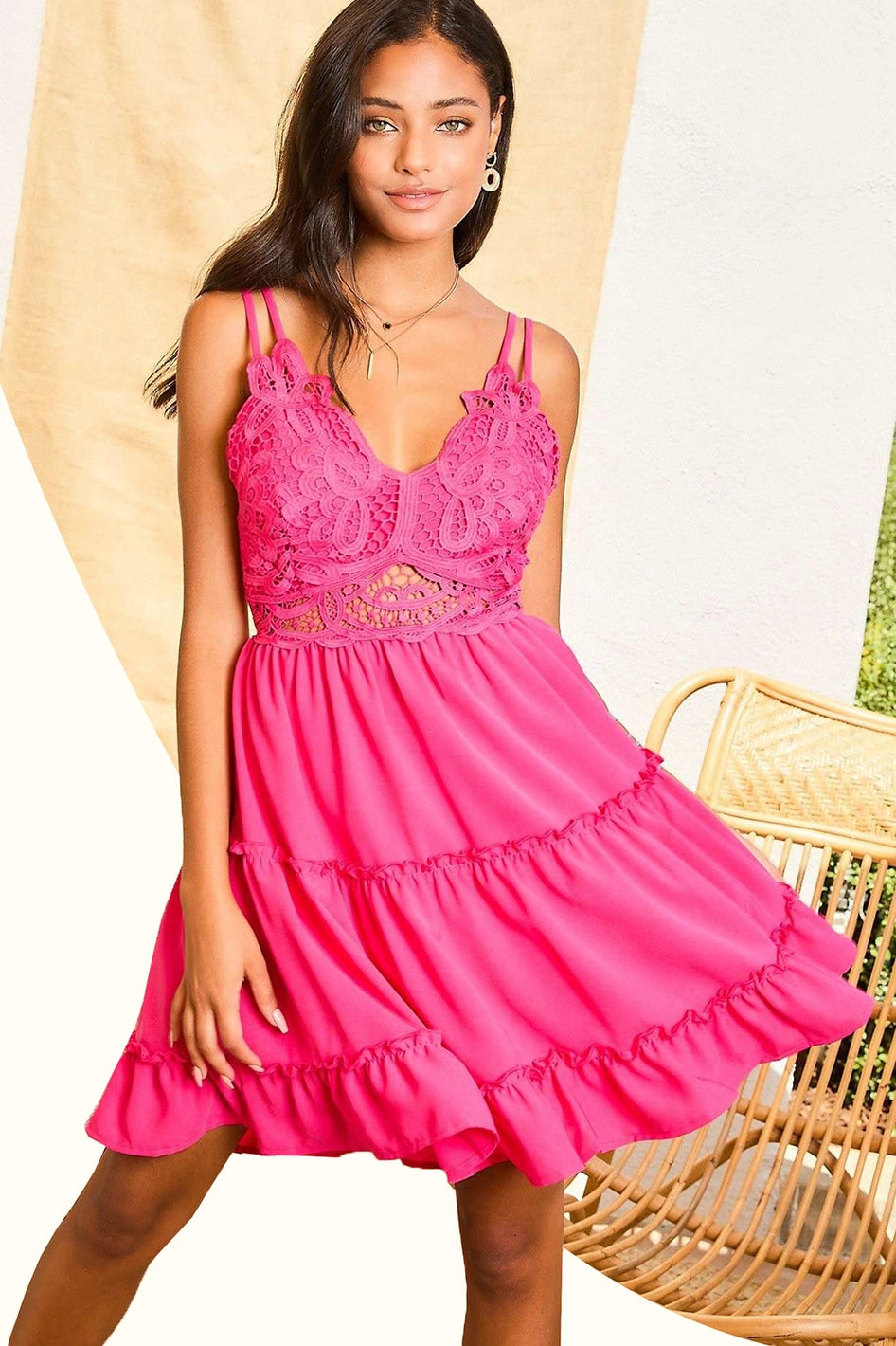 Caribe Dress in Fuschia