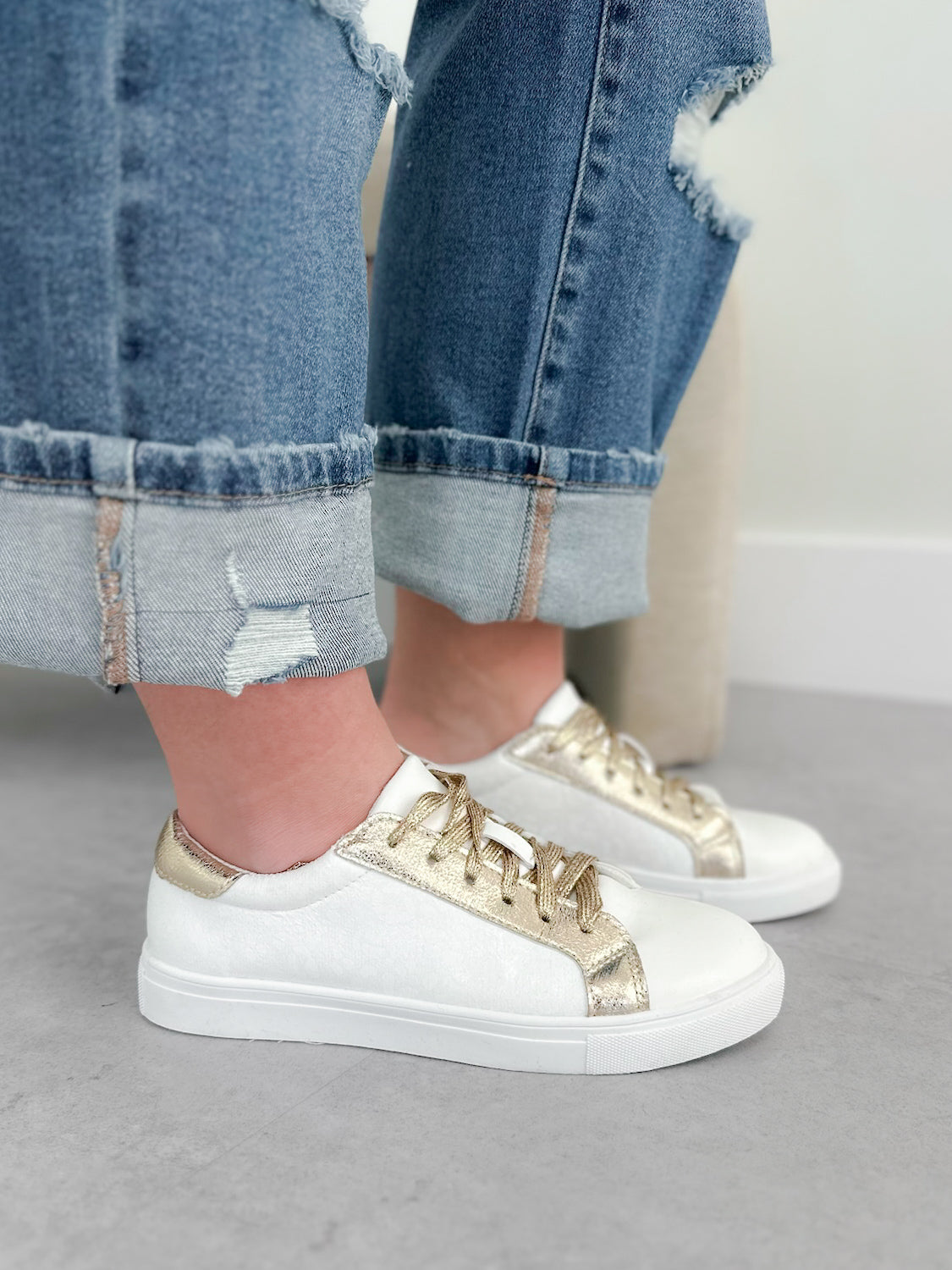 Glamorous Sneakers in Gold