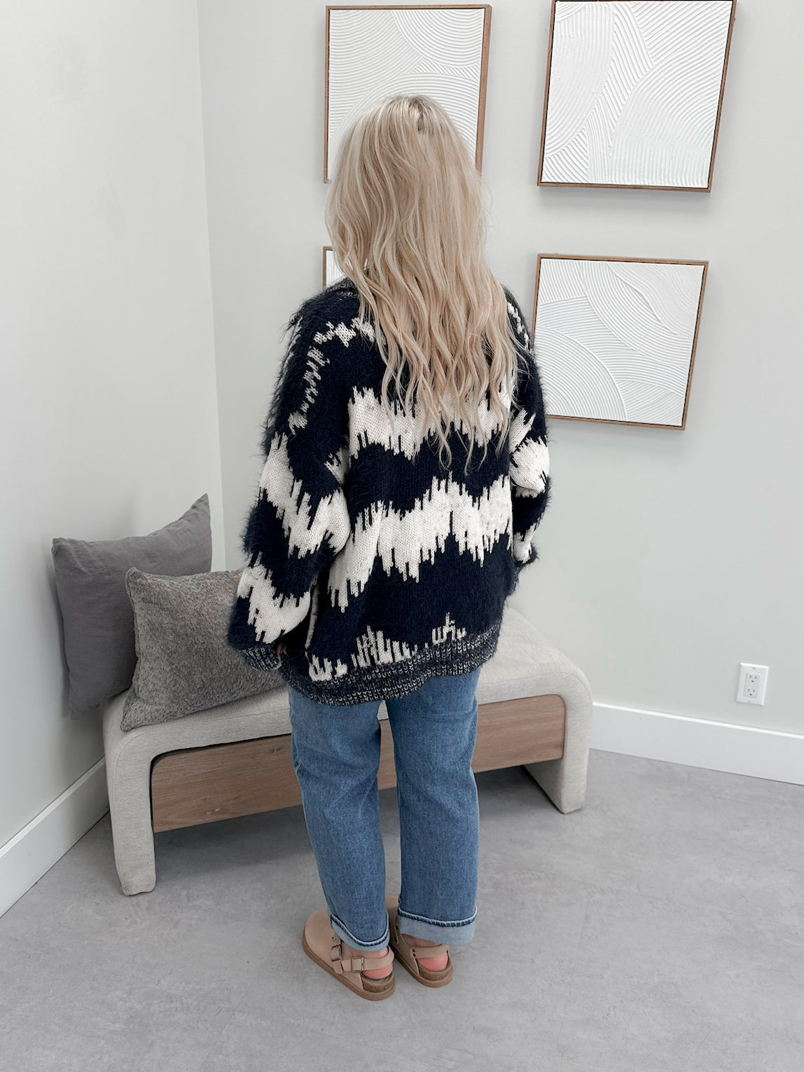 Murren Coatigan in Navy