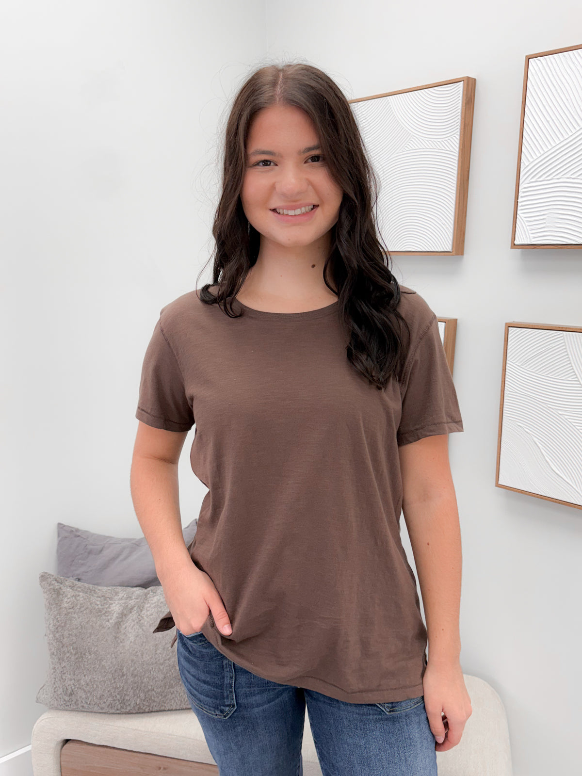 209 Tee in Chocolate by Twenty Nine The Label