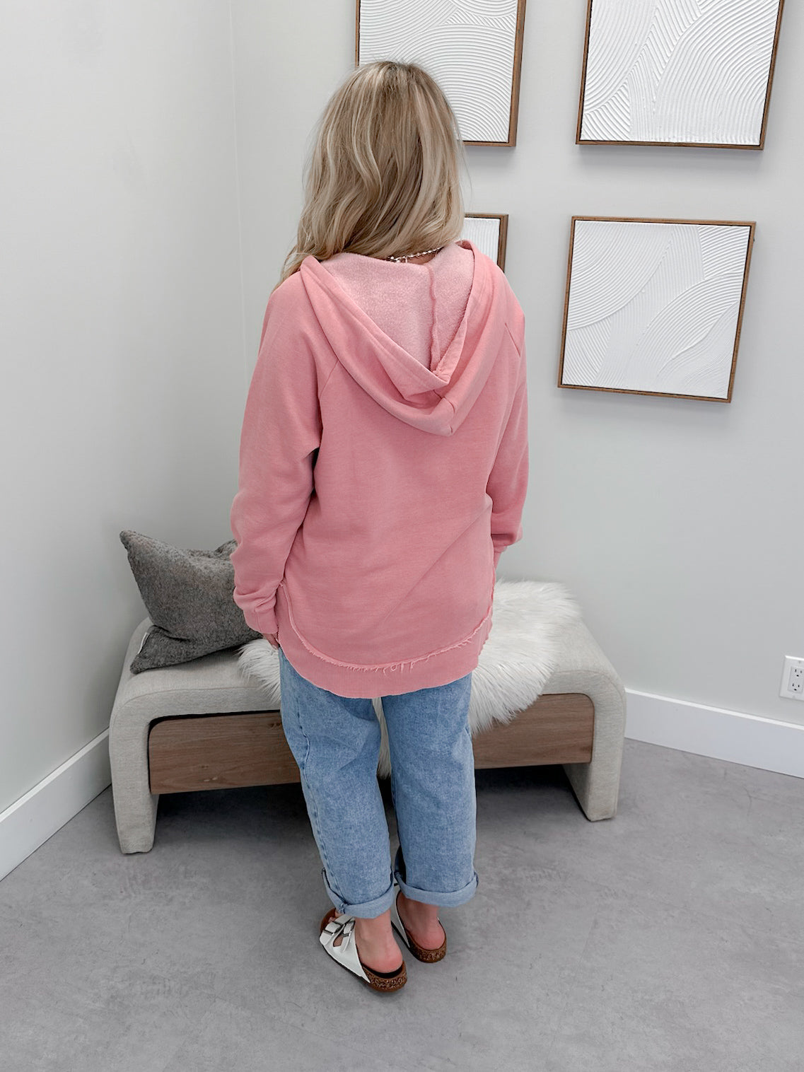 Parker Hoodie in Dusty Pink