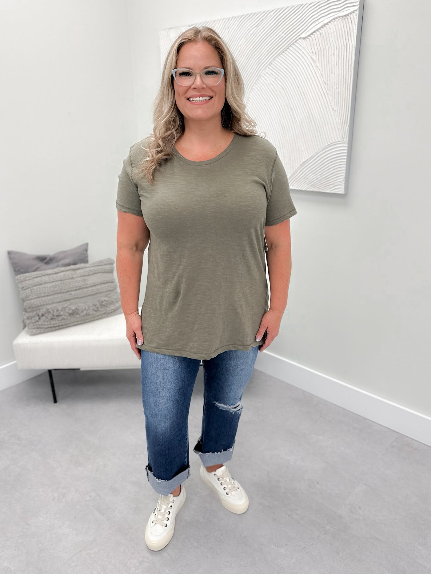 209 Tee in Moss by Twenty Nine The Label