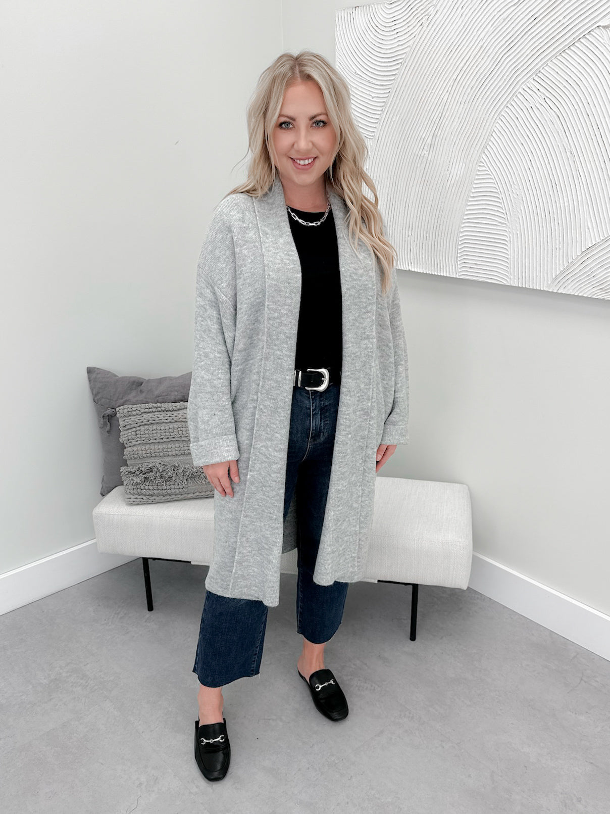 Nalani Cardigan in Grey - Medium