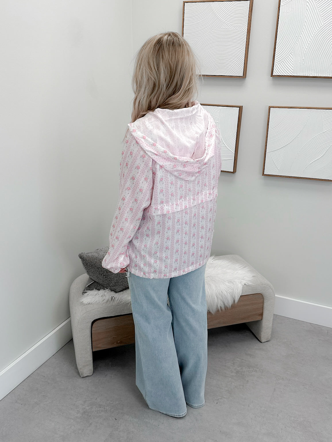 Rosa Windbreaker Jacket in Pink