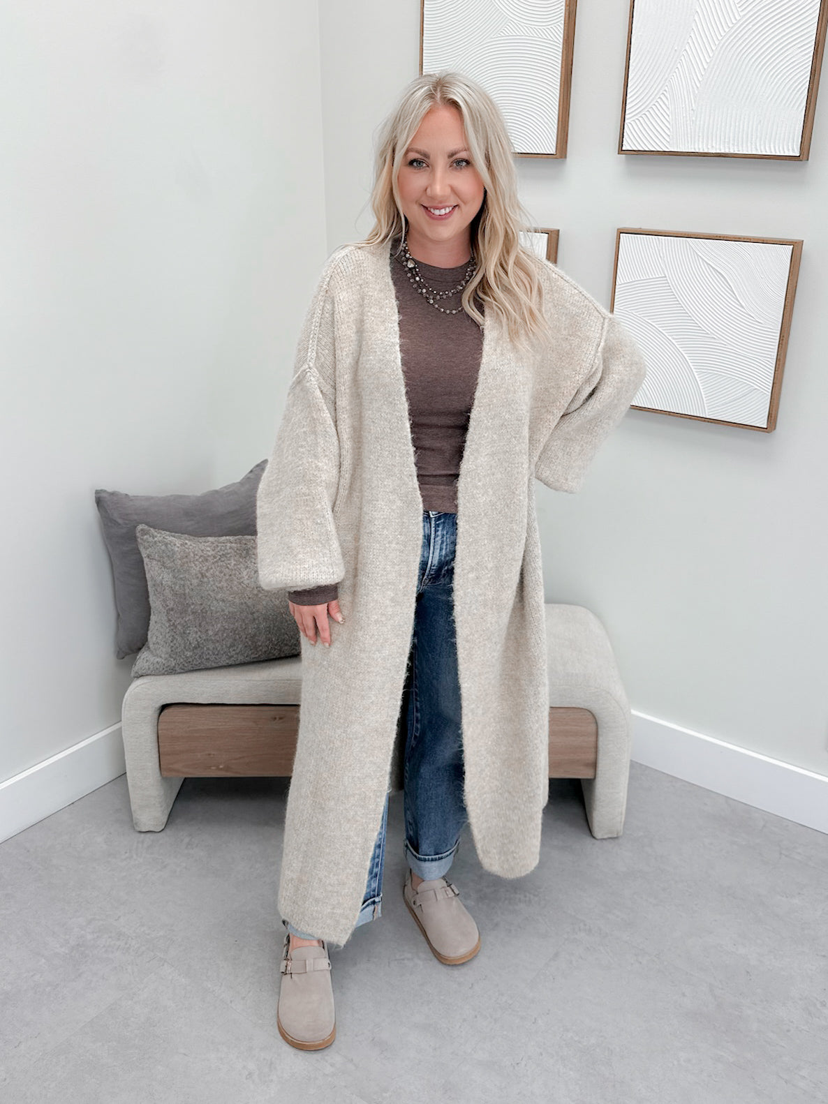 Polly Cardigan in Oatmeal
