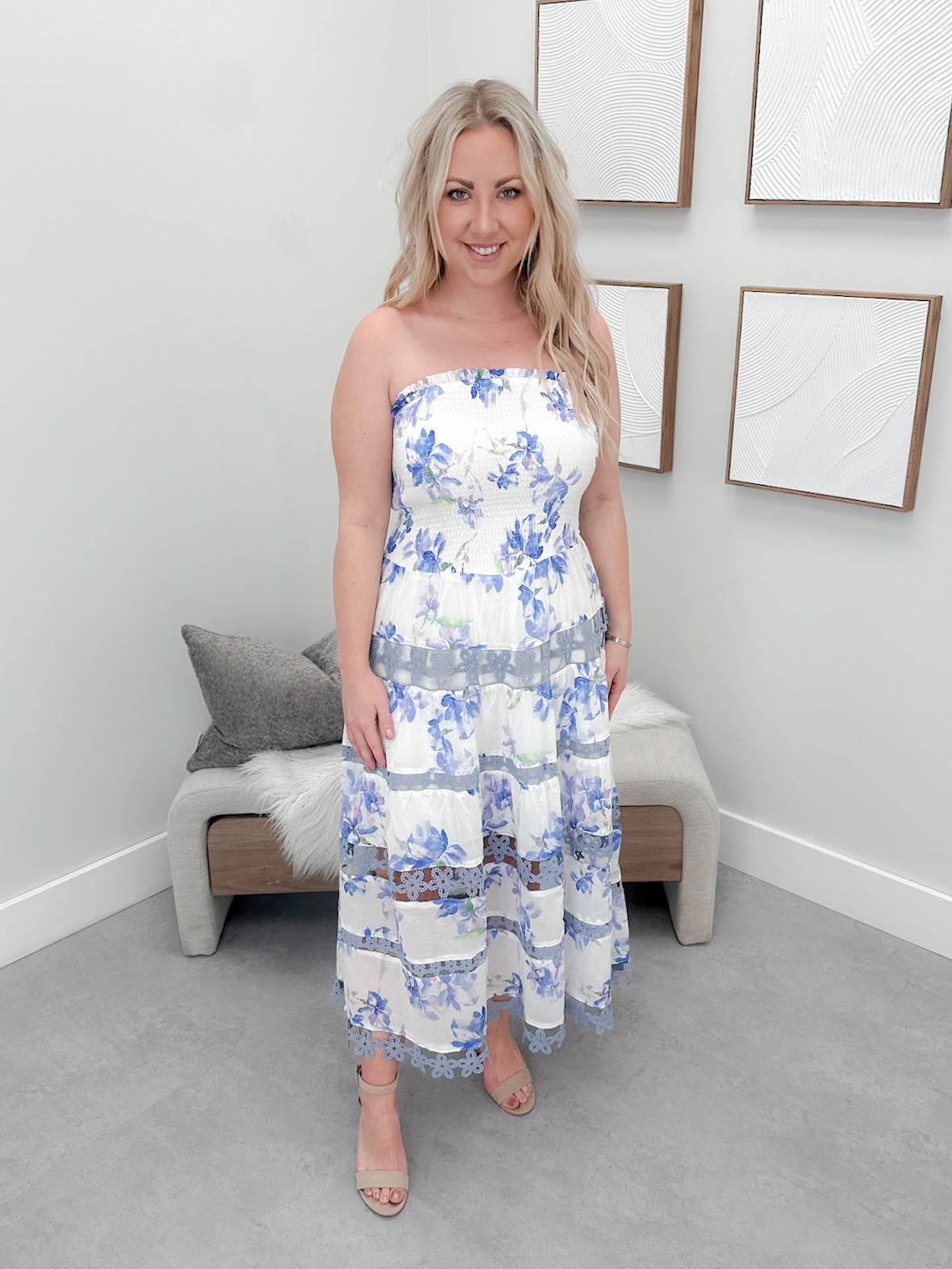 Amara Dress in Blue Iris