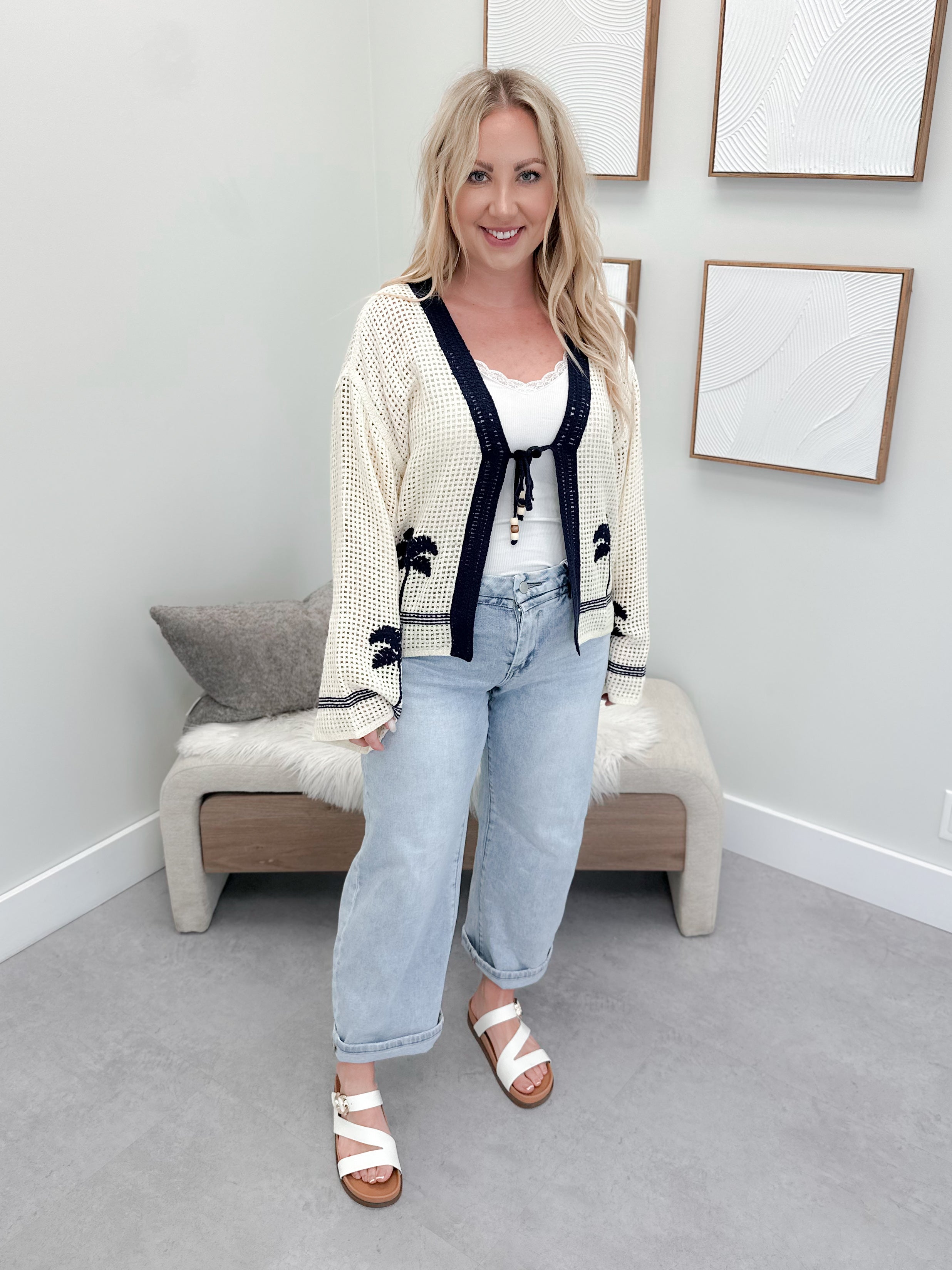 Tahiti Cardi in Ivory