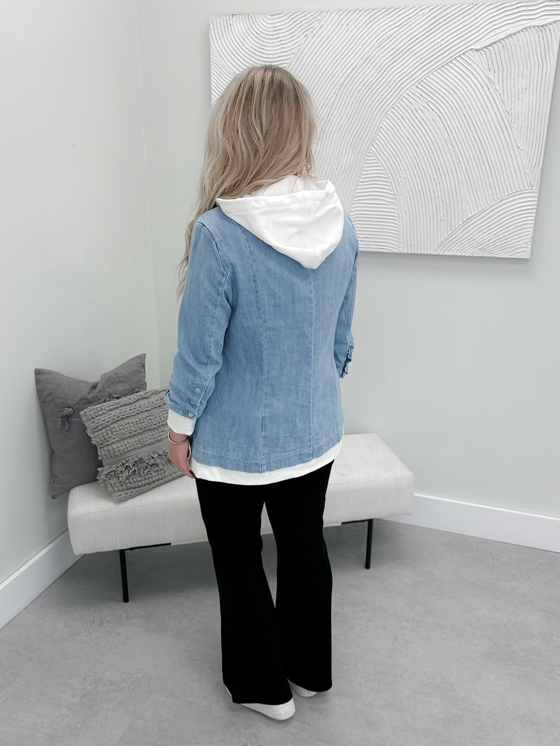 Nadia Denim Blazer Jacket - Small