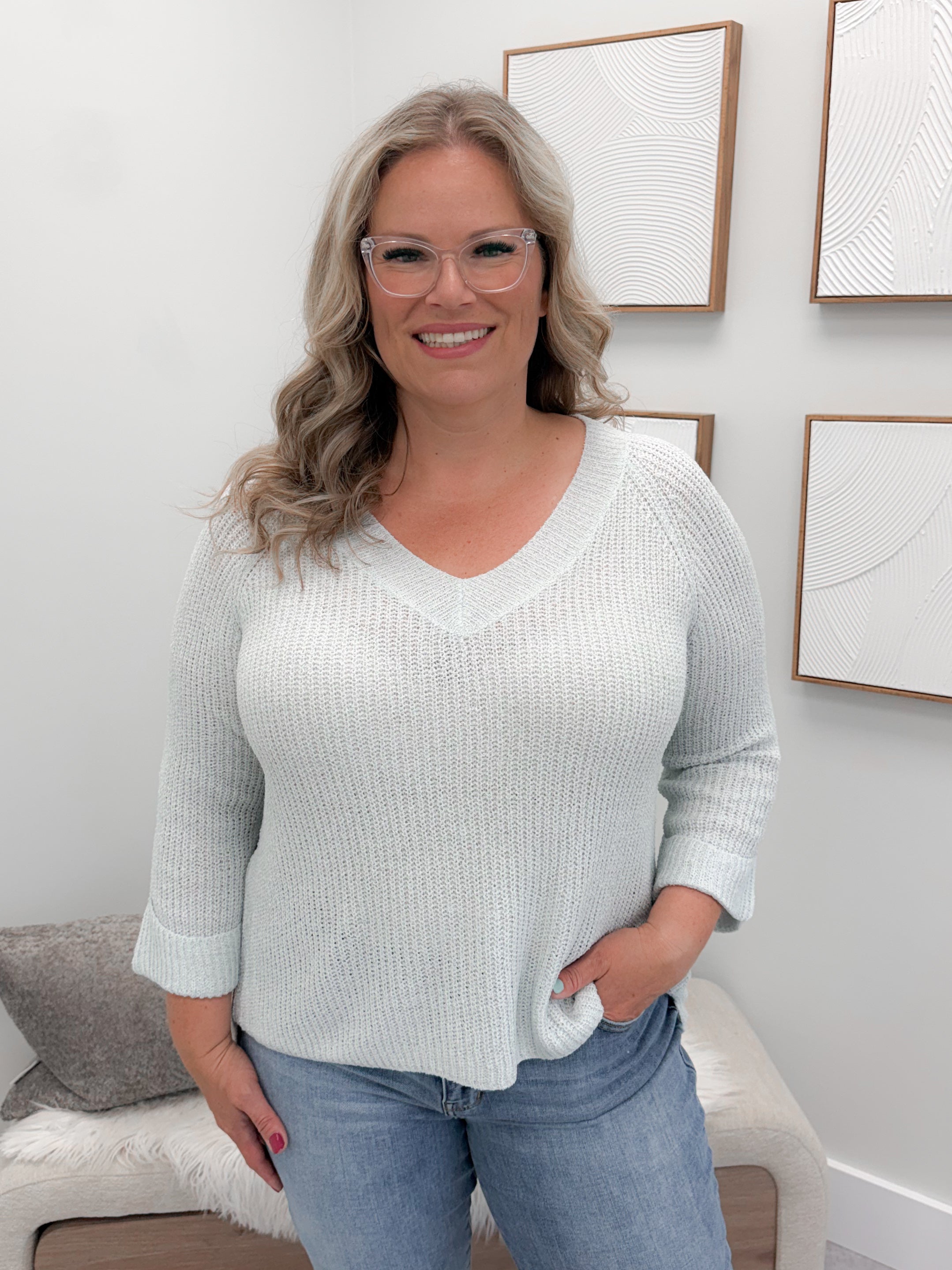 Zuma Sweater in Light Mint