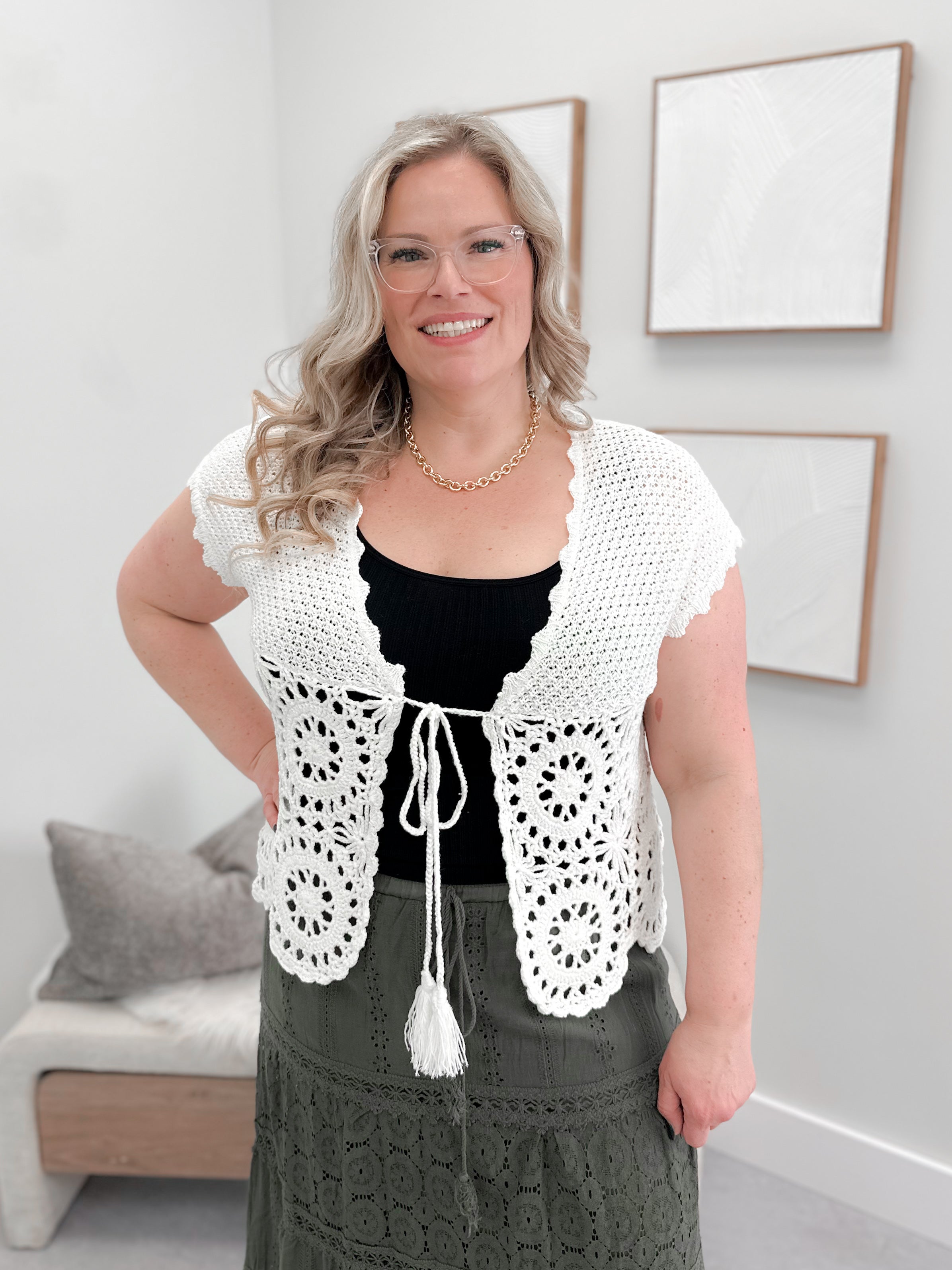 Matisse Cardigan in Ivory