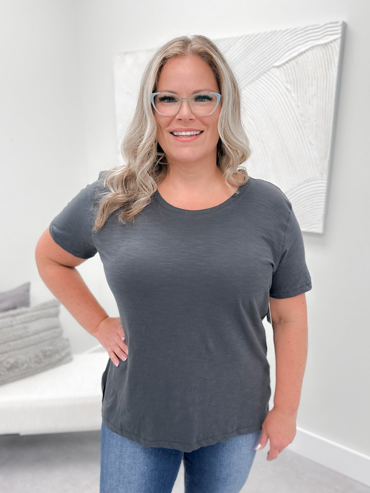 209 Tee in Iron by Twenty Nine The Label