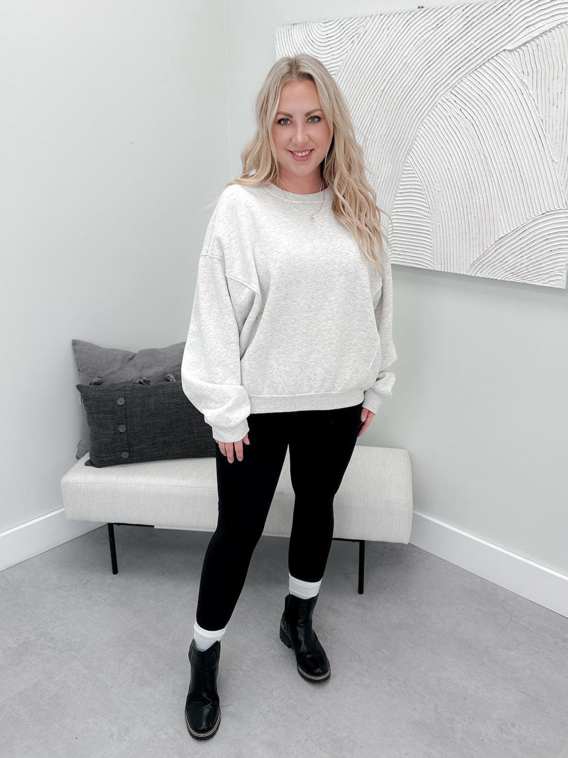 Maren Pullover in Grey - Small