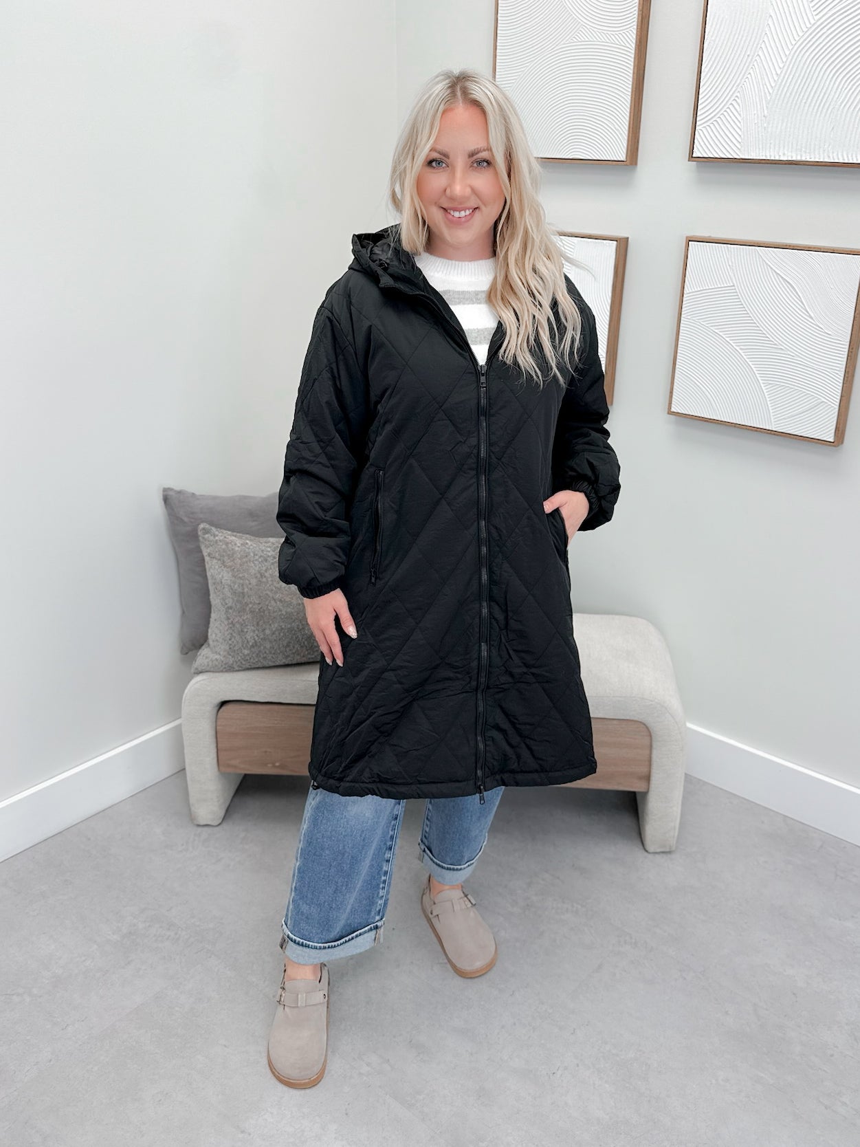Meadow Quilted Jacket in Black