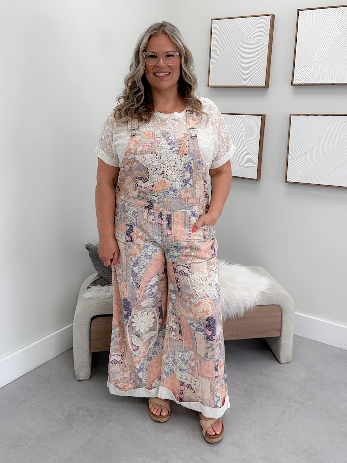 Mills Overalls in Mixed Floral