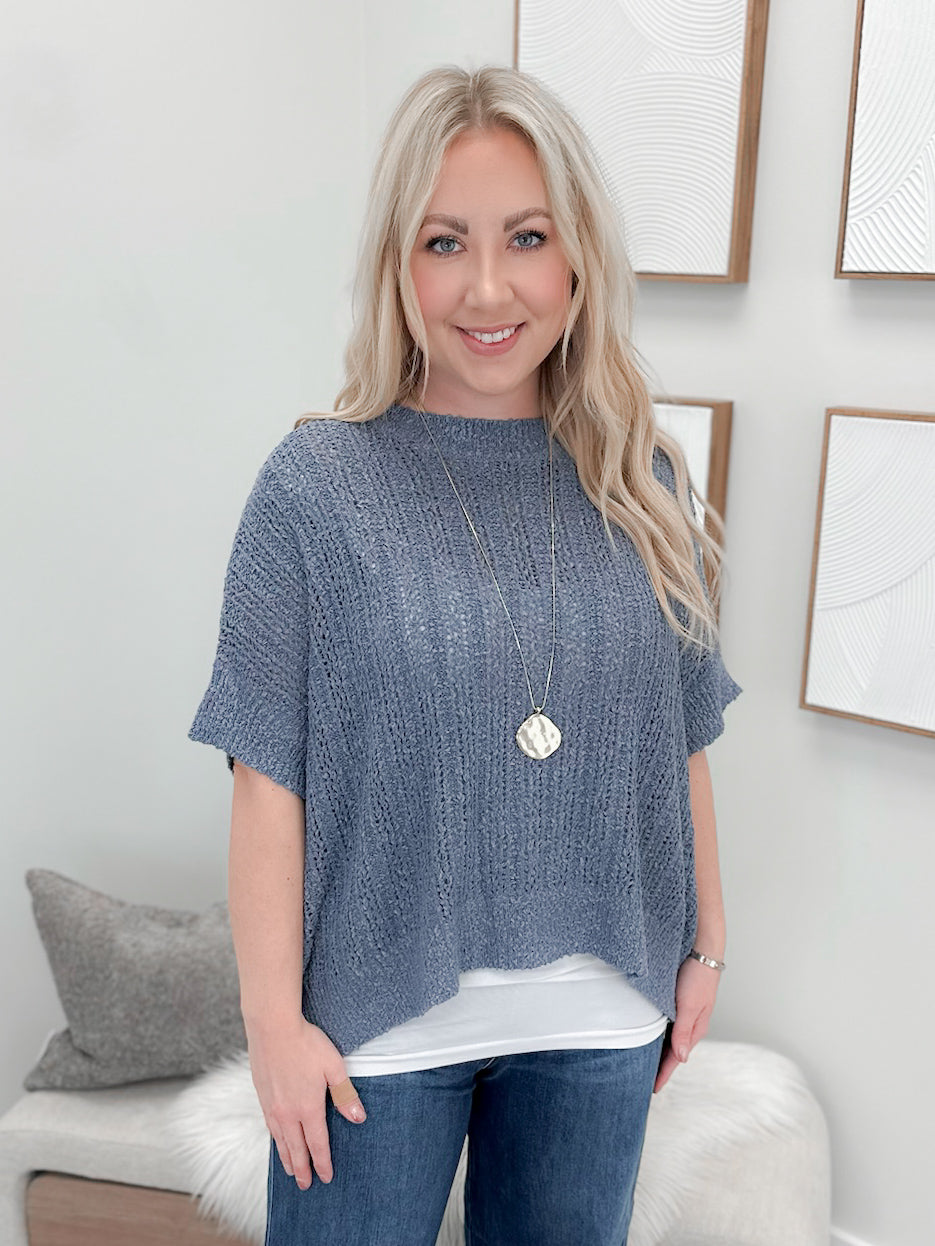 Delilah Sweater in Denim Blue