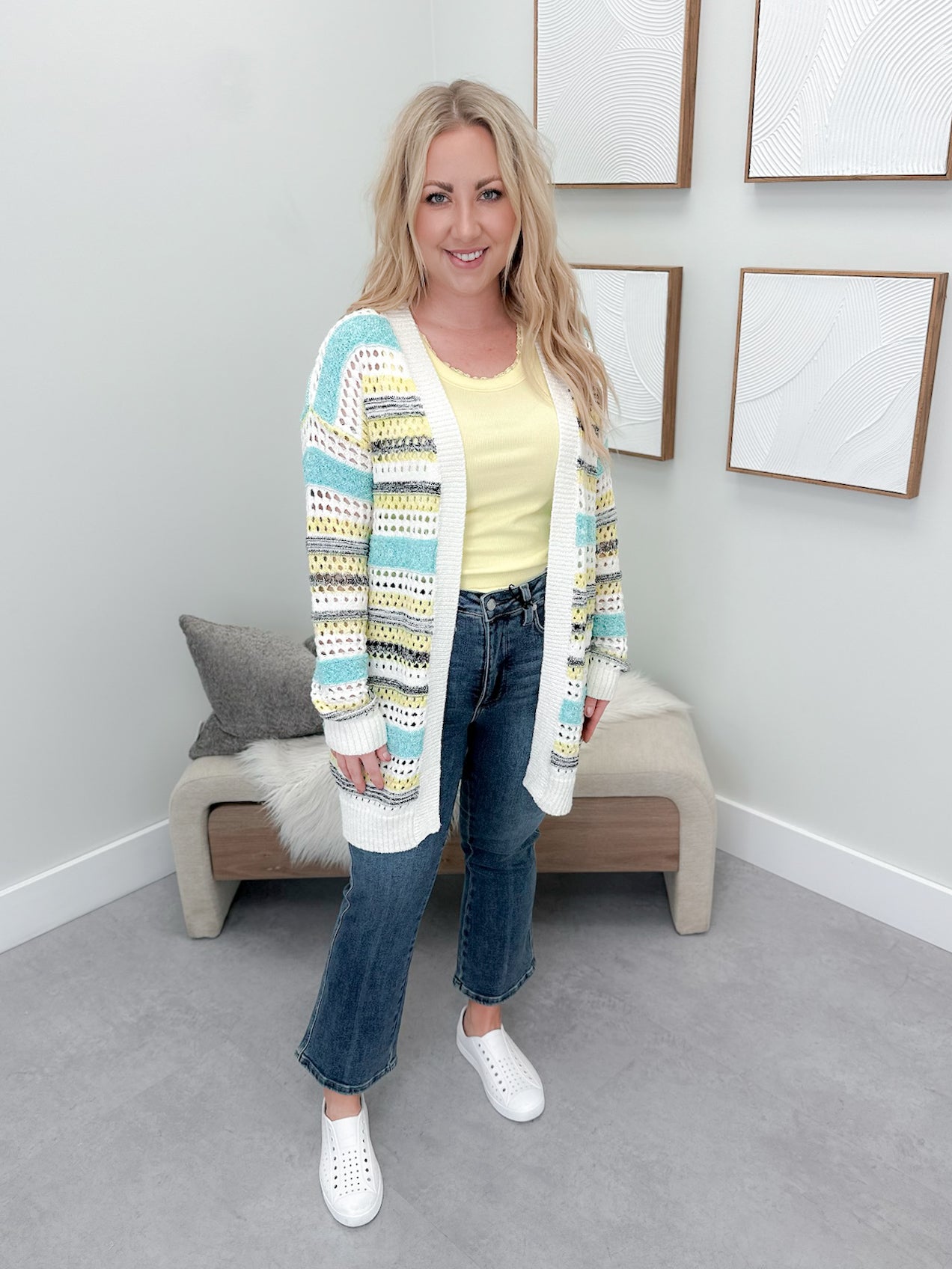 Orin Cardigan in Lemon Mix