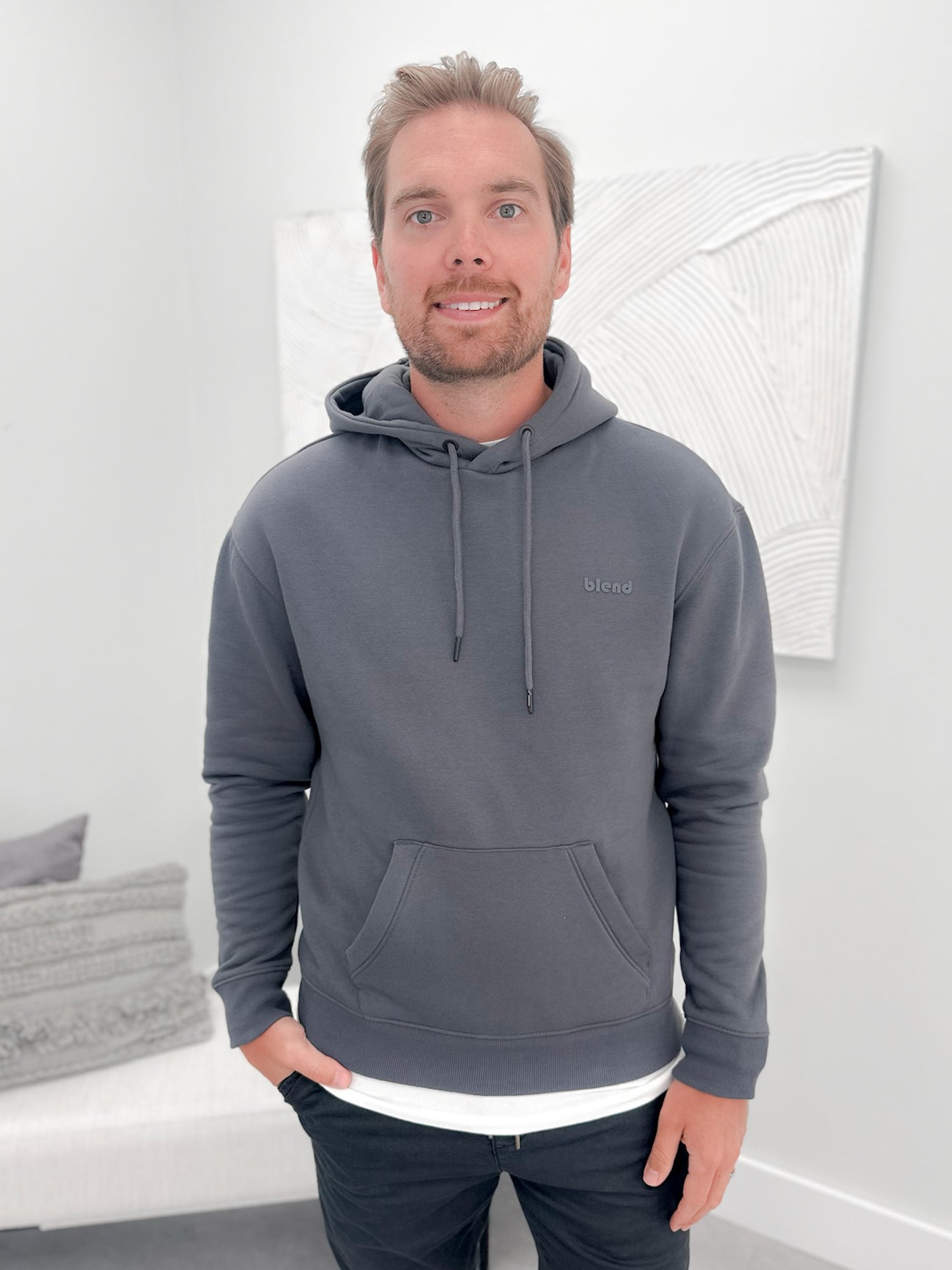 Callum Mens Hoodie in Iron