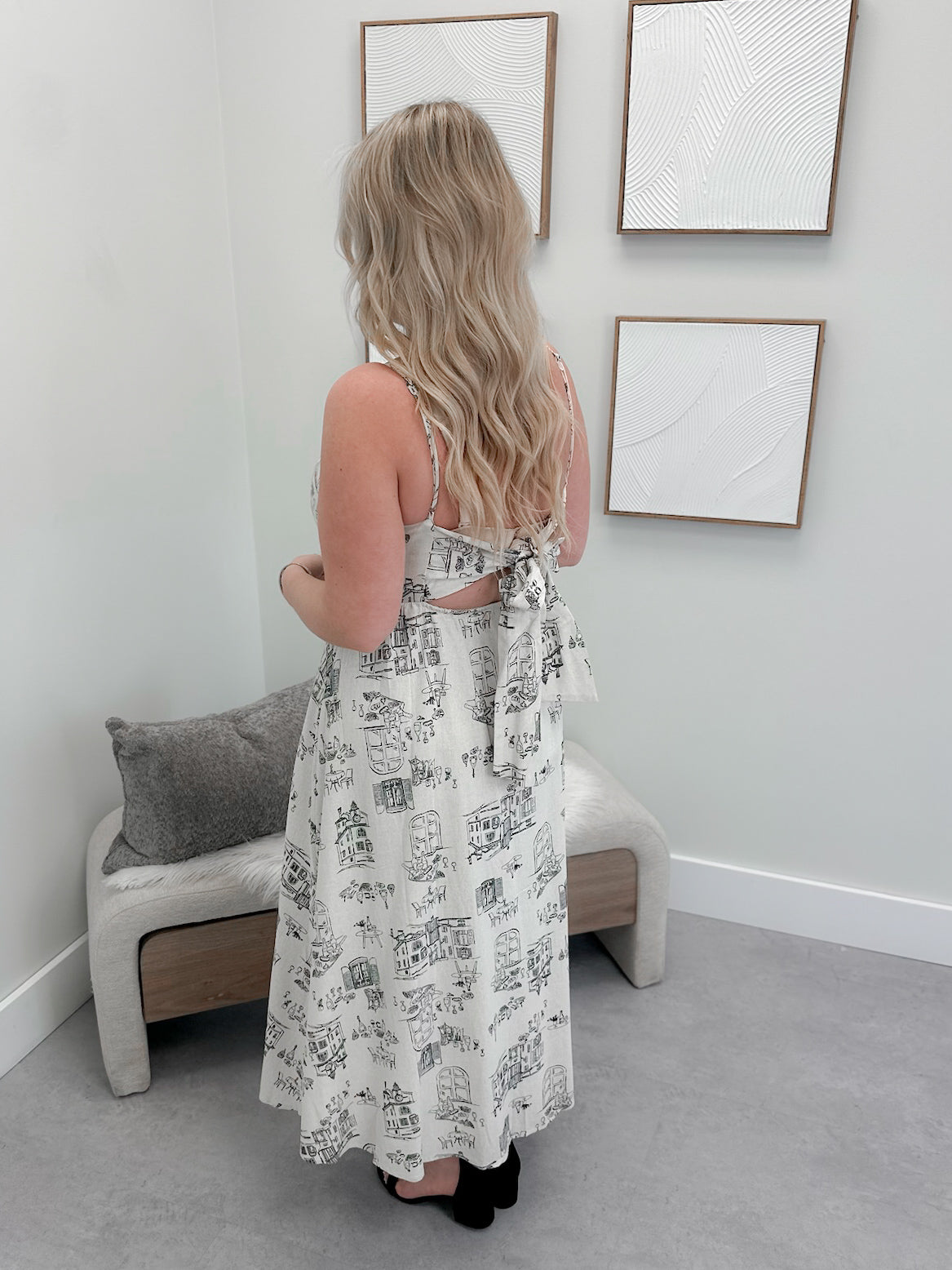 Roma Sketch Dress in Natural