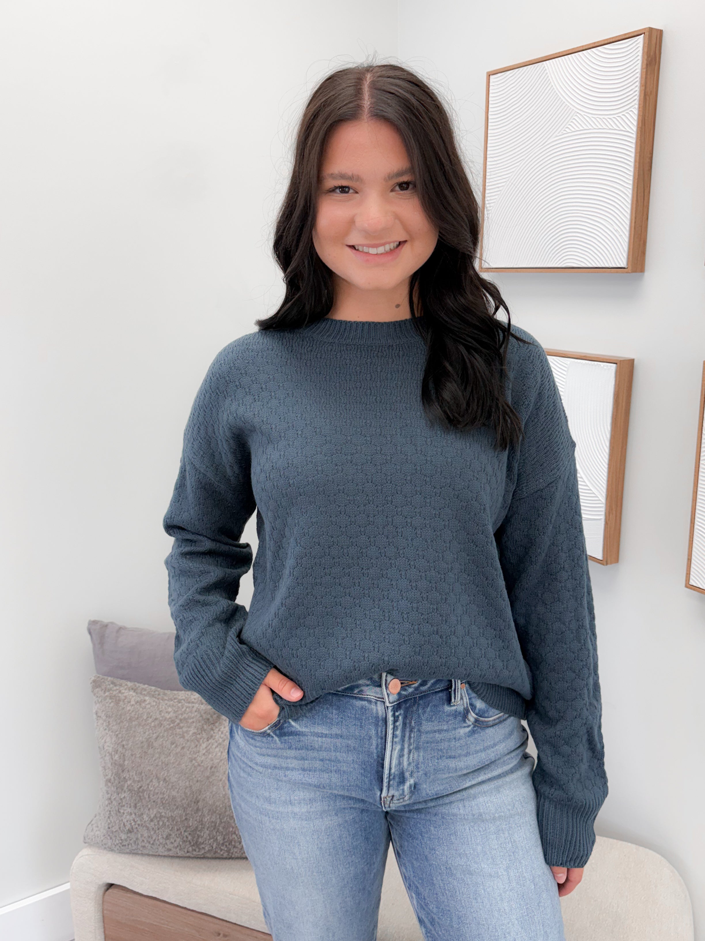 Gianna Sweater in Teal