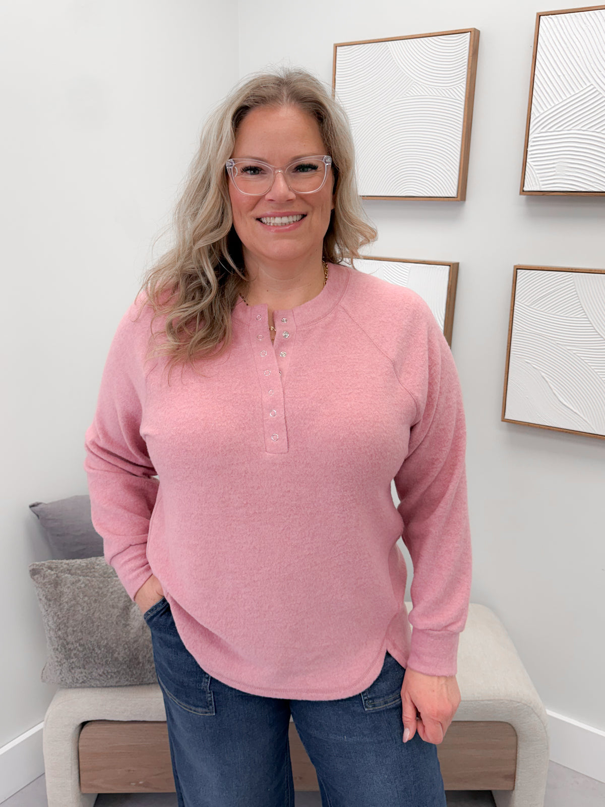 Storm Long Sleeve in Dusty Rose
