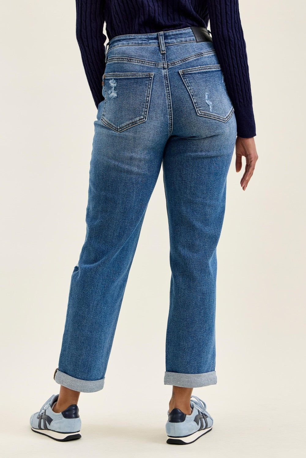 Billie Boyfriend High Rise Rigid Magic Jeans by Judy Blue