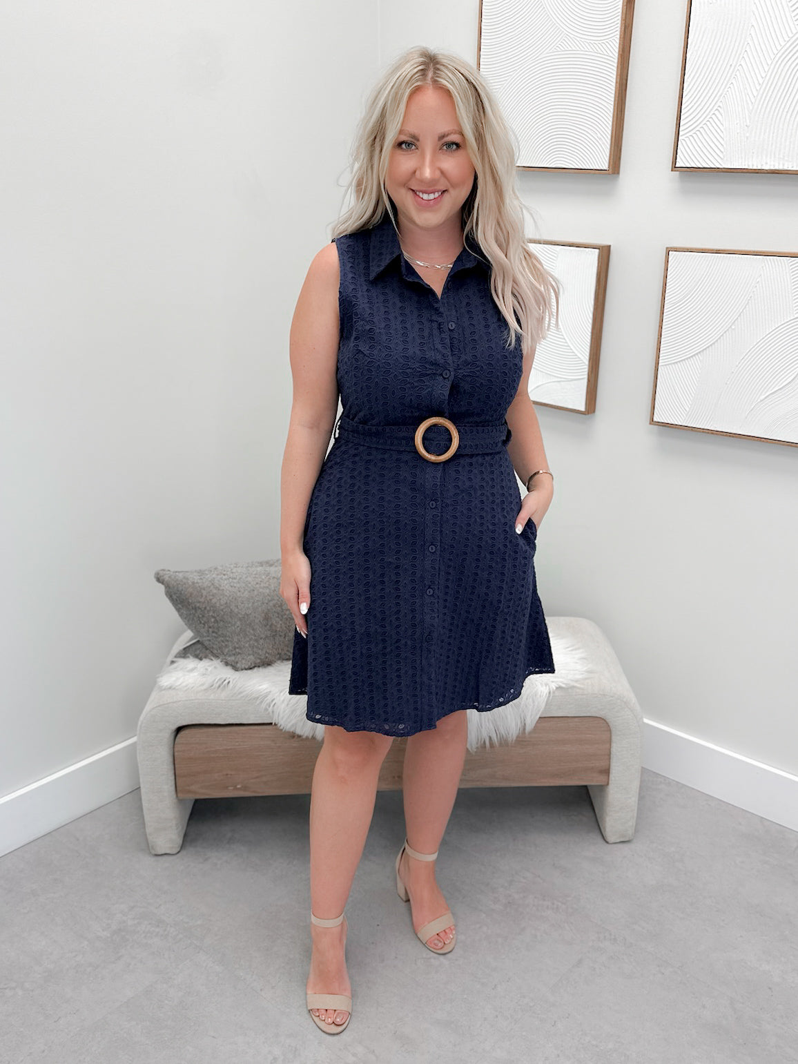 Lockwood Dress in Navy