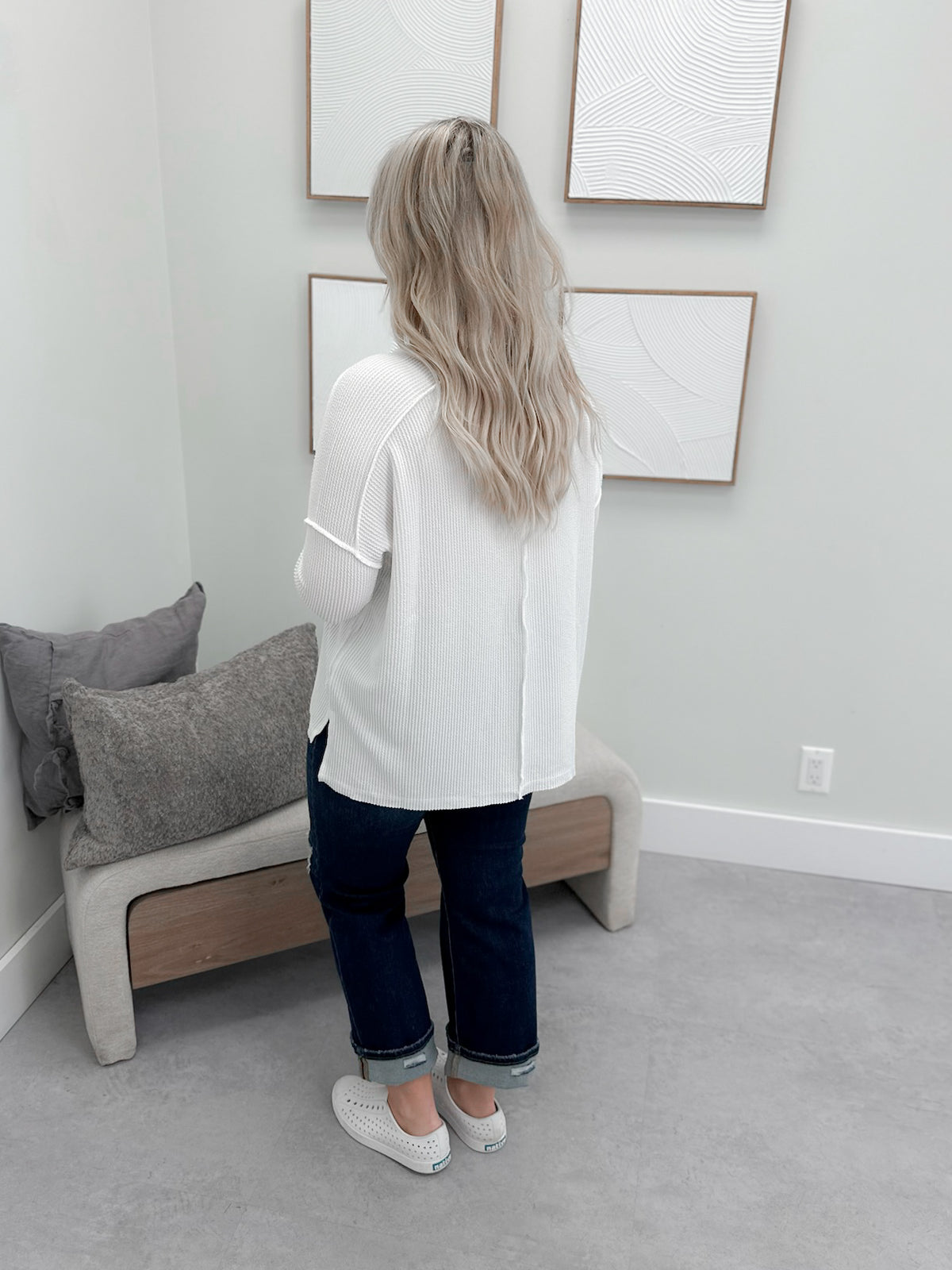 Joss Wave Long Sleeve in Snow