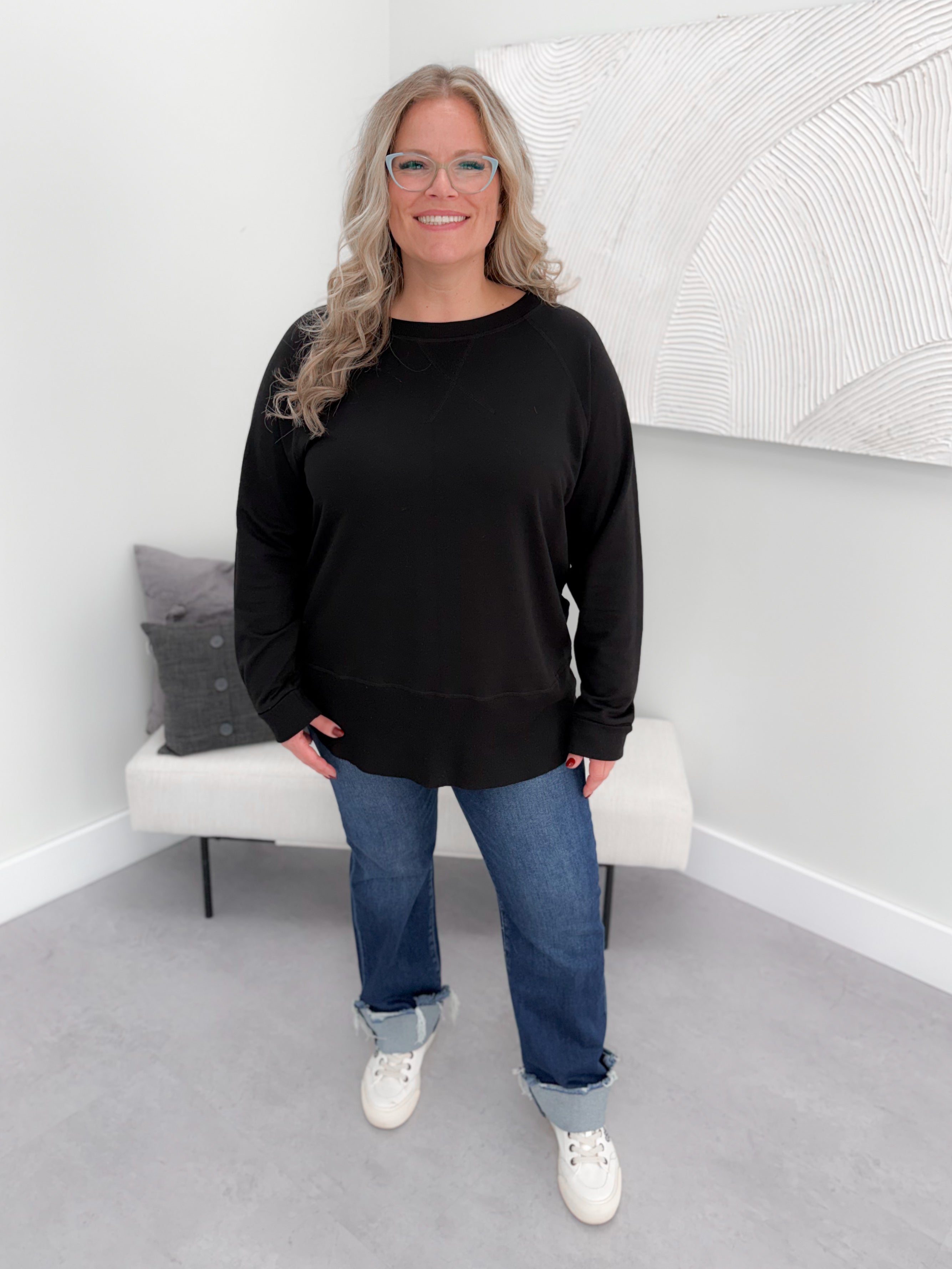 707 Long Sleeve in Black by Twenty Nine The Label