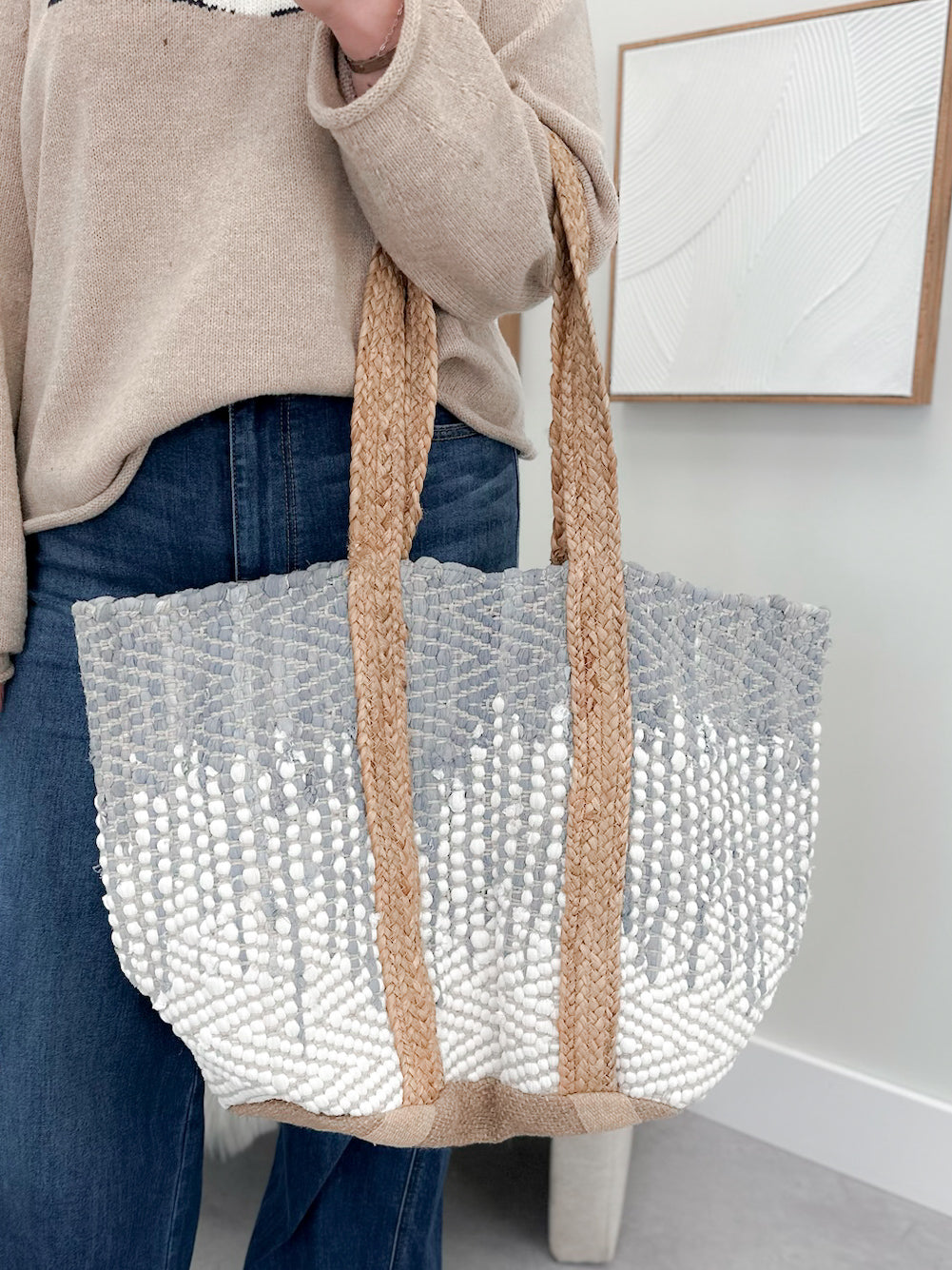 Beach Day Carpet Bag in Sky