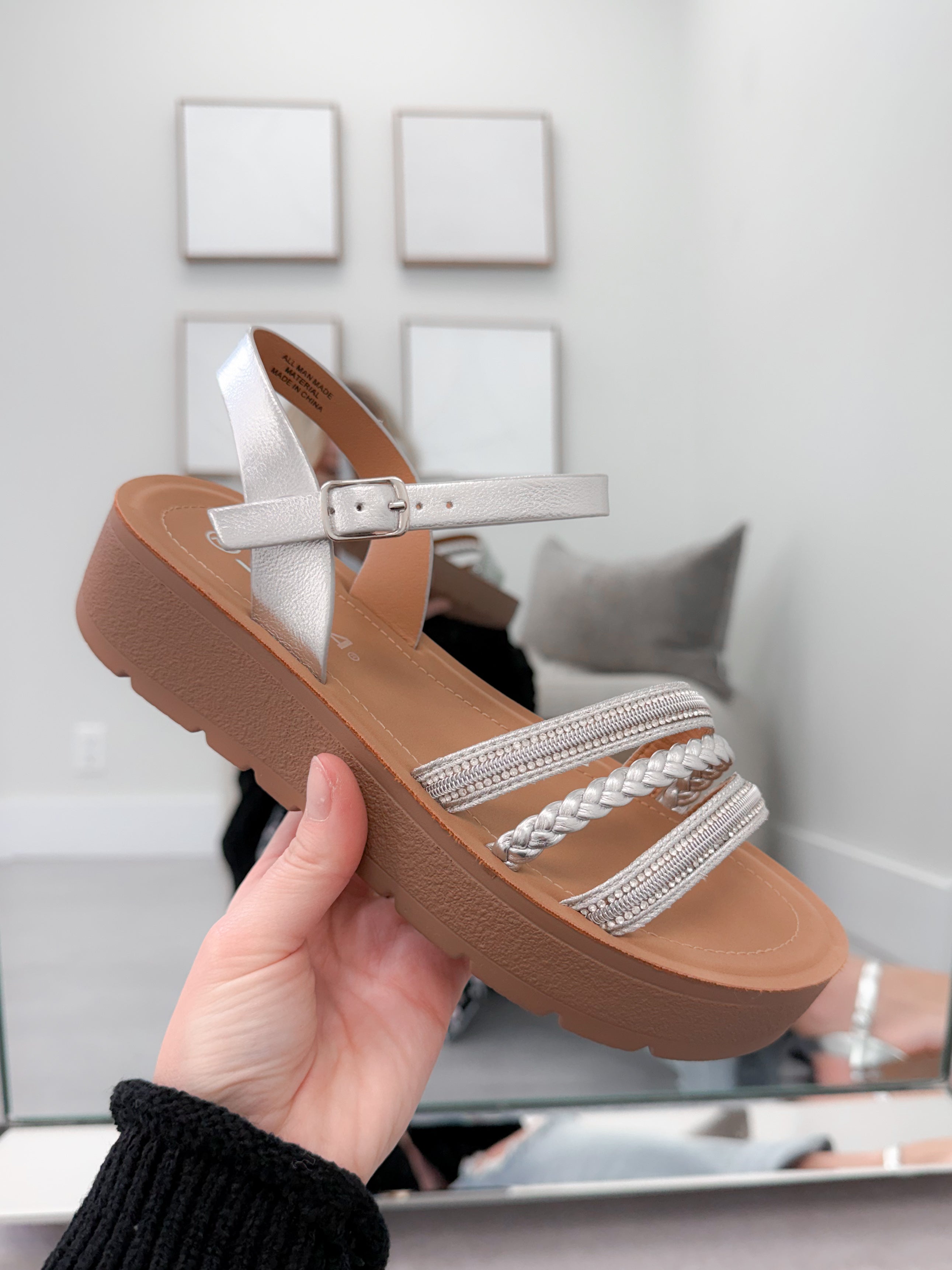 Aubrey Sandal in Silver