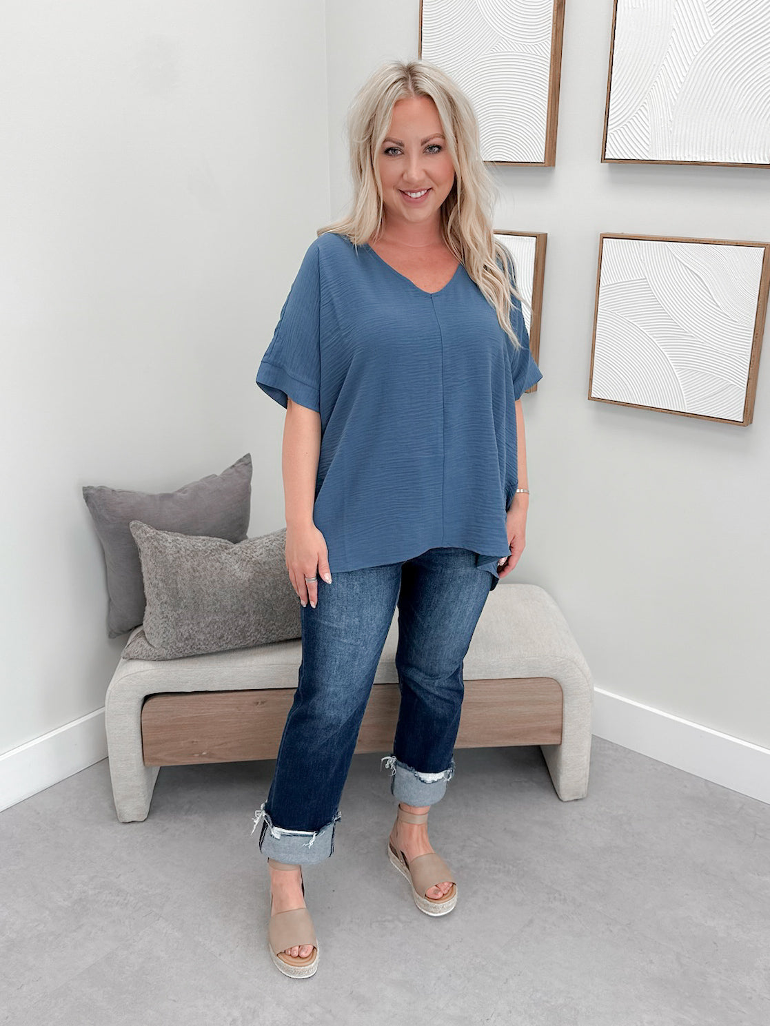 Orla Blouse in Blue