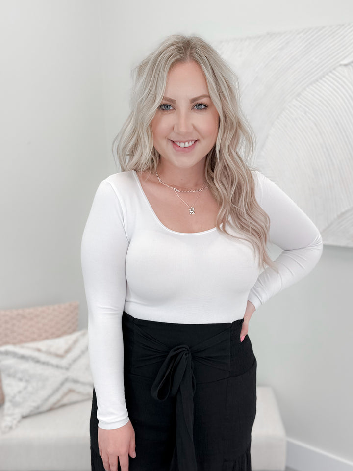 Bamboo Long Sleeve Crop Top by C'est Moi