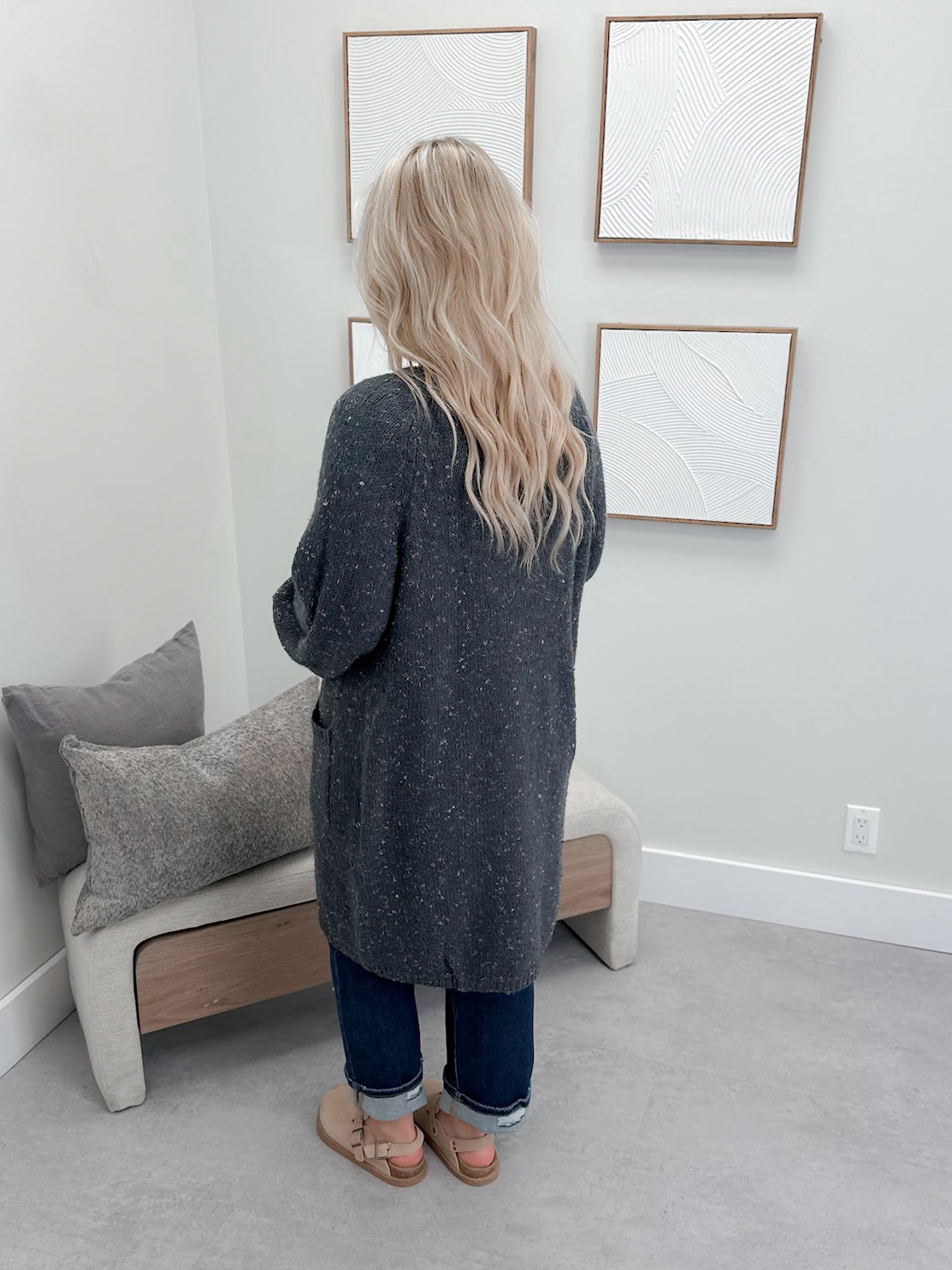 Speckled Cardigan in Midnight