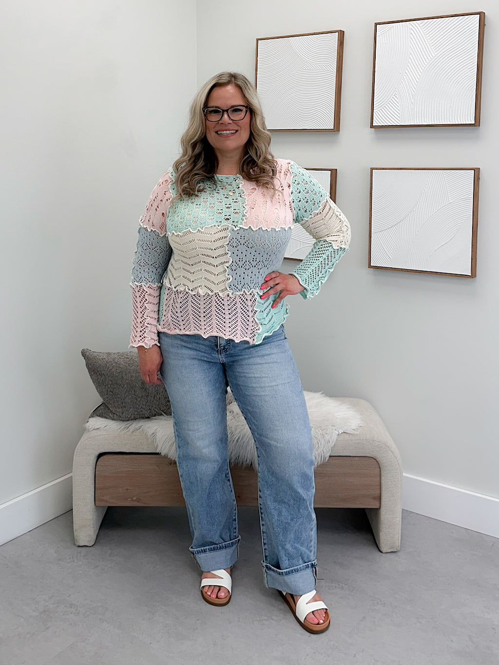 Esme Sweater in Mixed Pastel