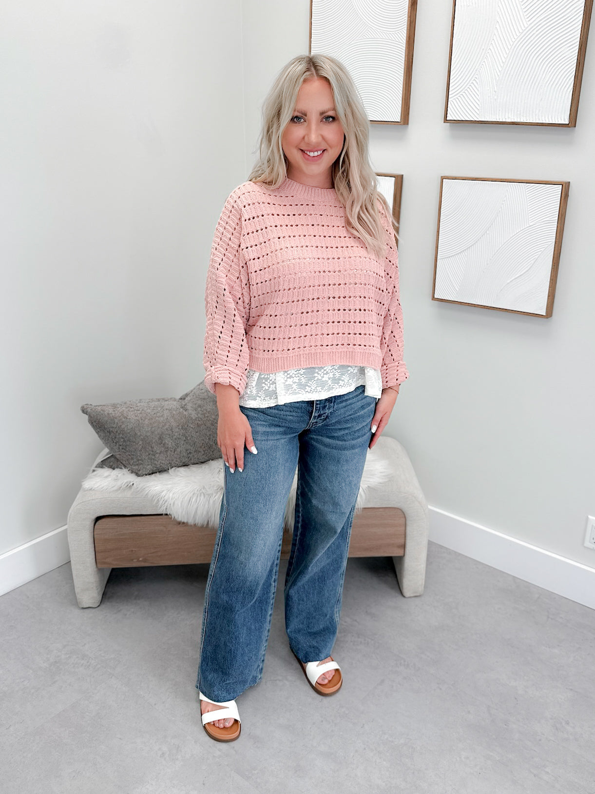 Irene Sweater in Rose