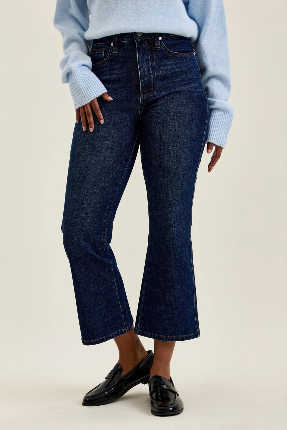 Amy Kick Flare Dark Wash Tummy Control Jeans by Judy Blue