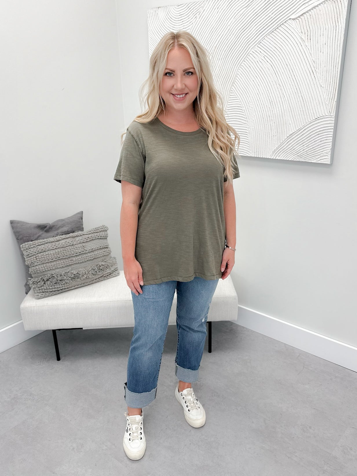 209 Tee in Moss by Twenty Nine The Label