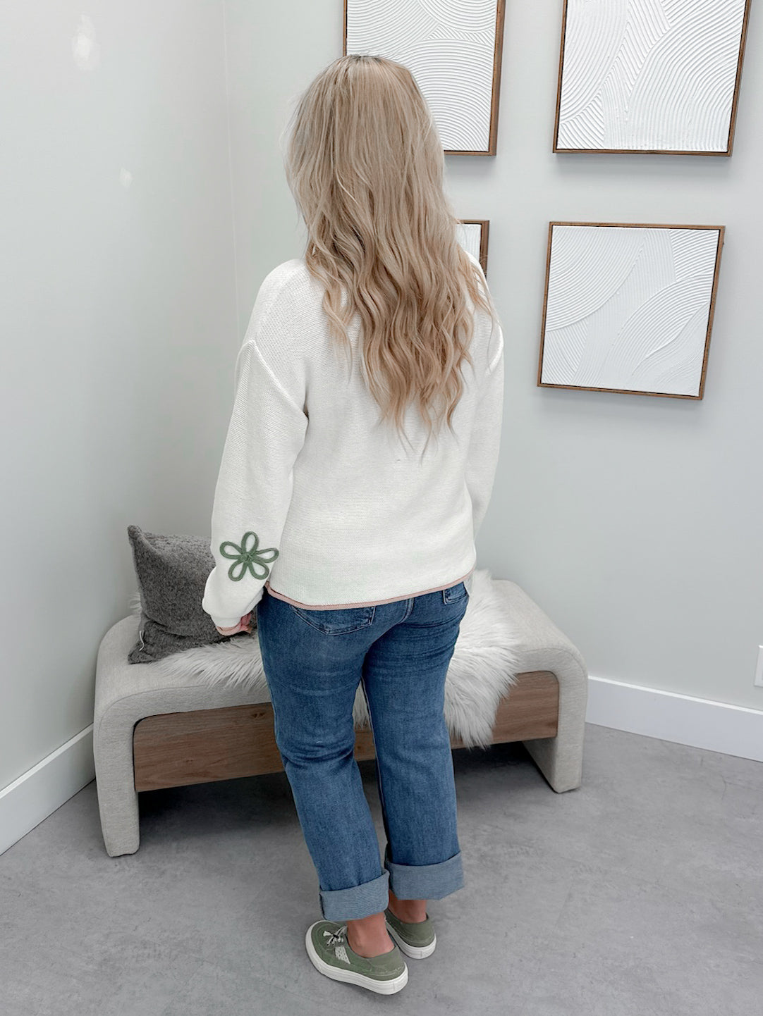 Zoe Sweater in Cream