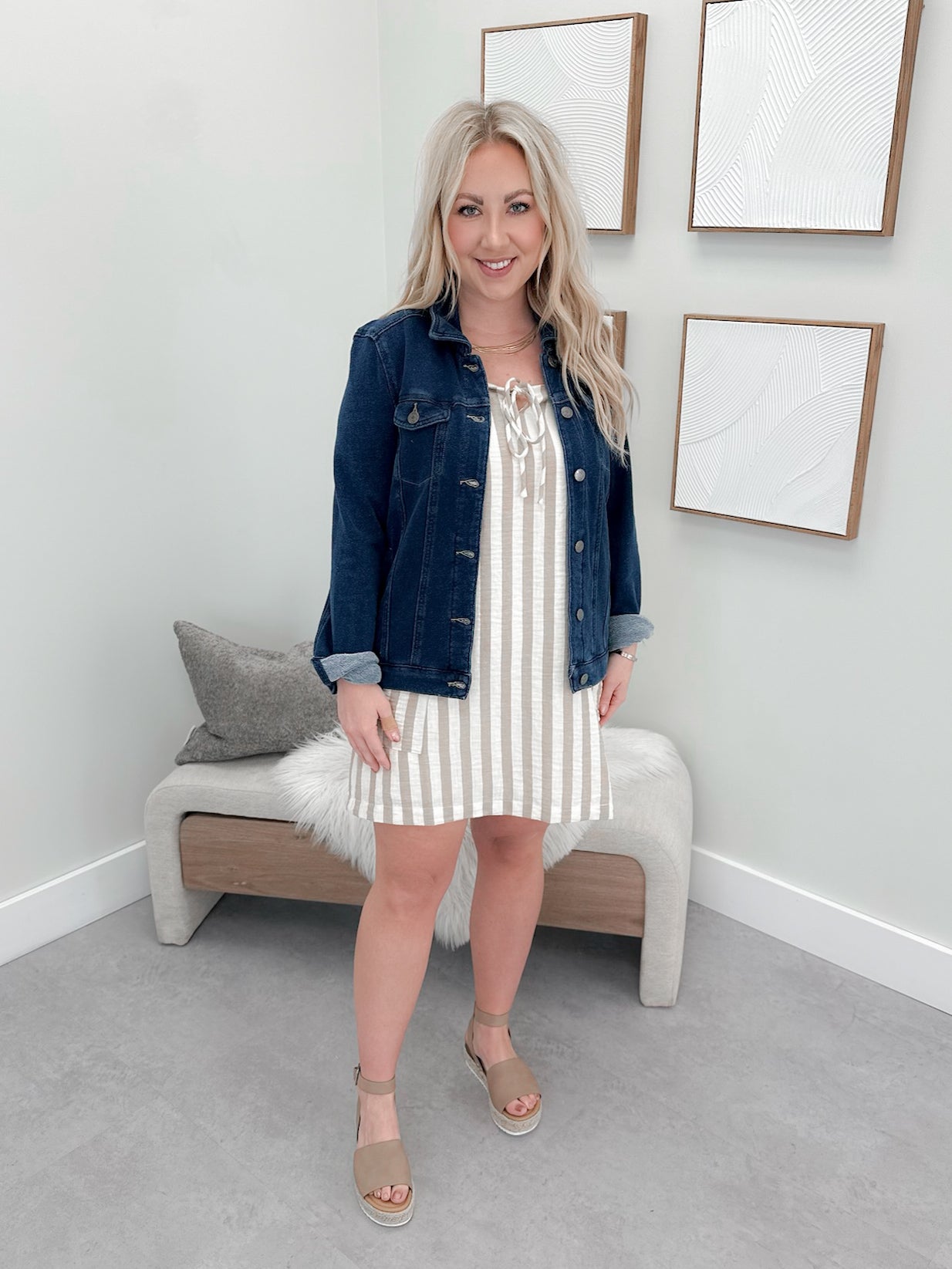 Soft Denim Jacket in Dark Denim Wash