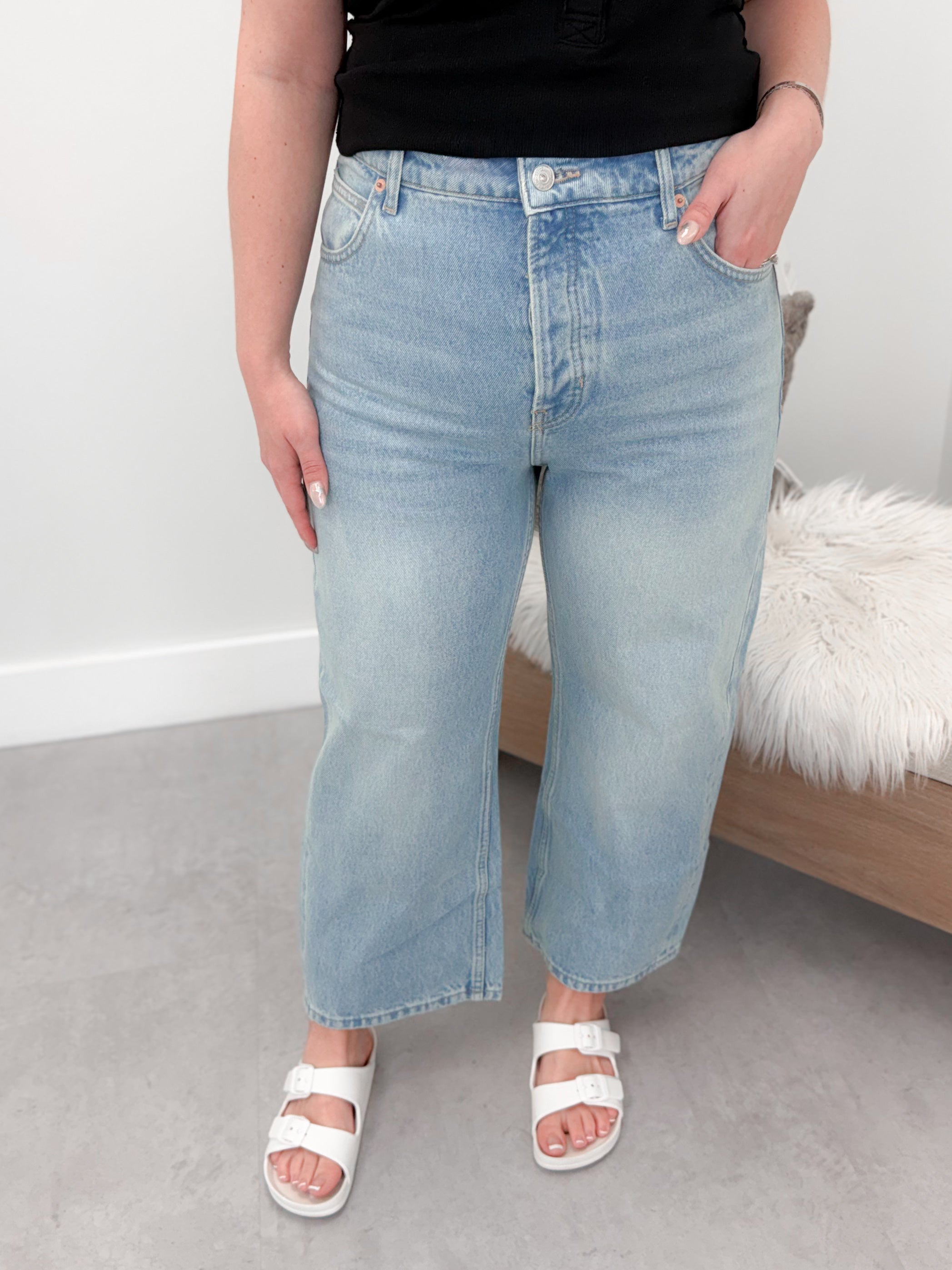 Deep Trance Dropped Boyfriend Jeans by Free People