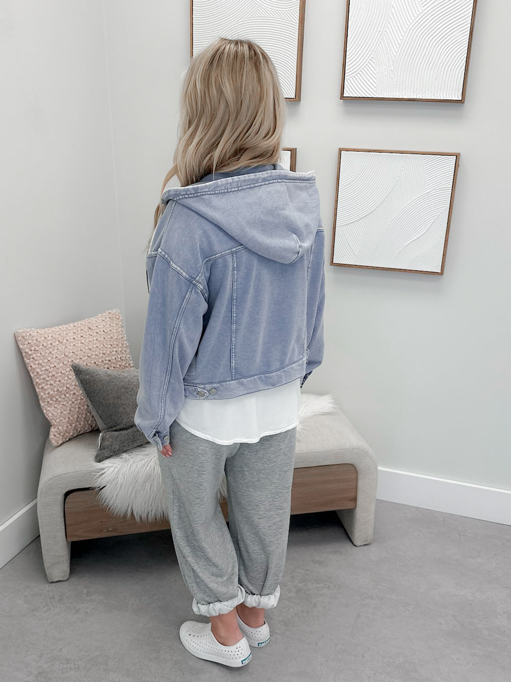 Tinsley Shacket in Light Wash