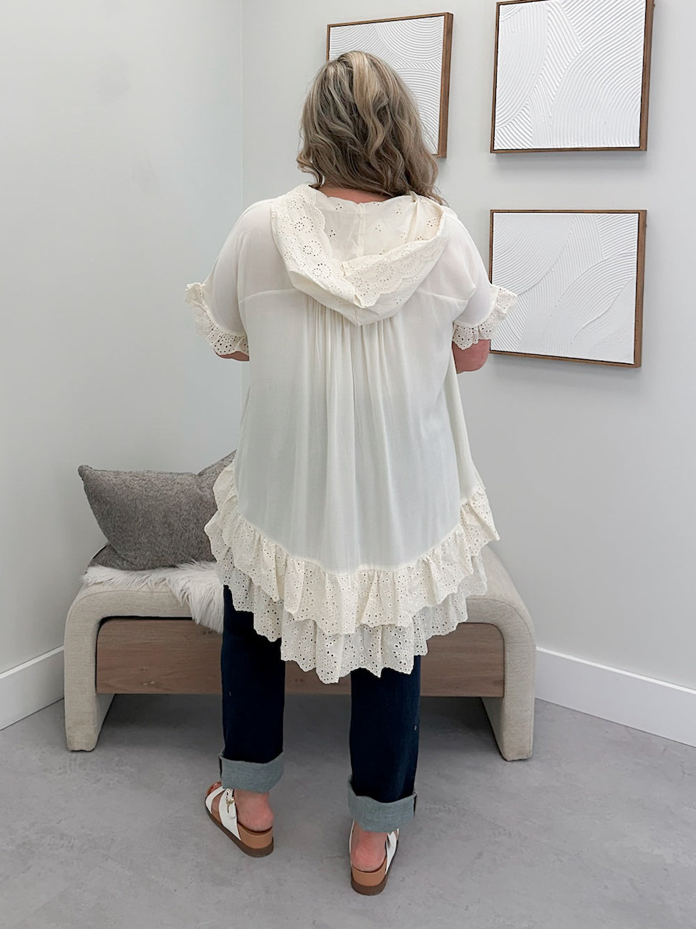 Birdie Top in Ivory