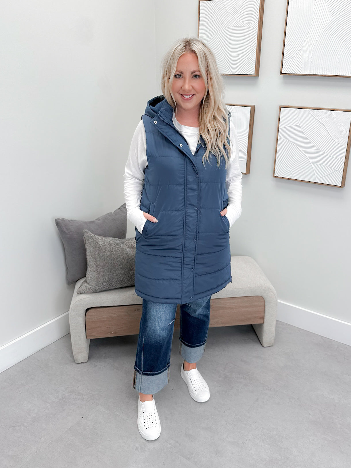 609 Vest in Navy by Twenty Nine The Label
