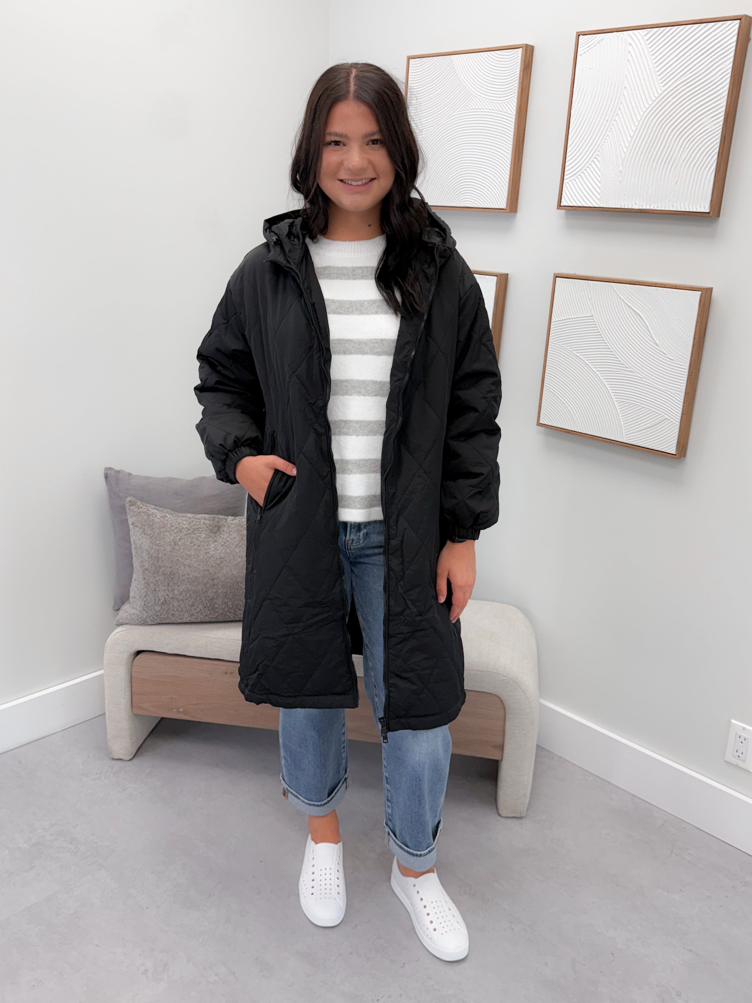 Meadow Quilted Jacket in Black