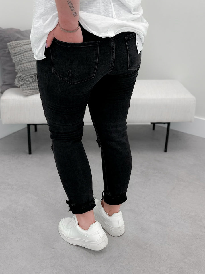 Minet Button Fly Skinny Jeans by Vervet