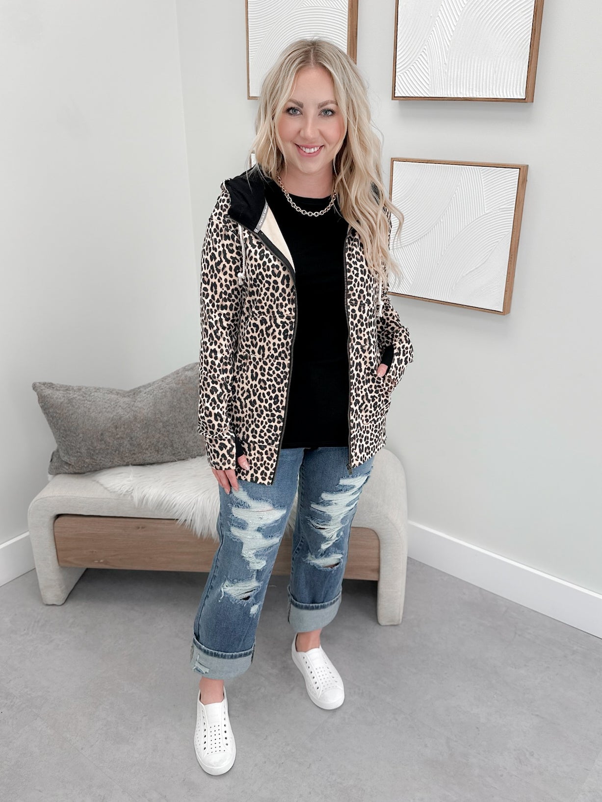 PREORDER - Fullzip Sweatshirt in Wild and Wanderlust by Ampersand Avenue