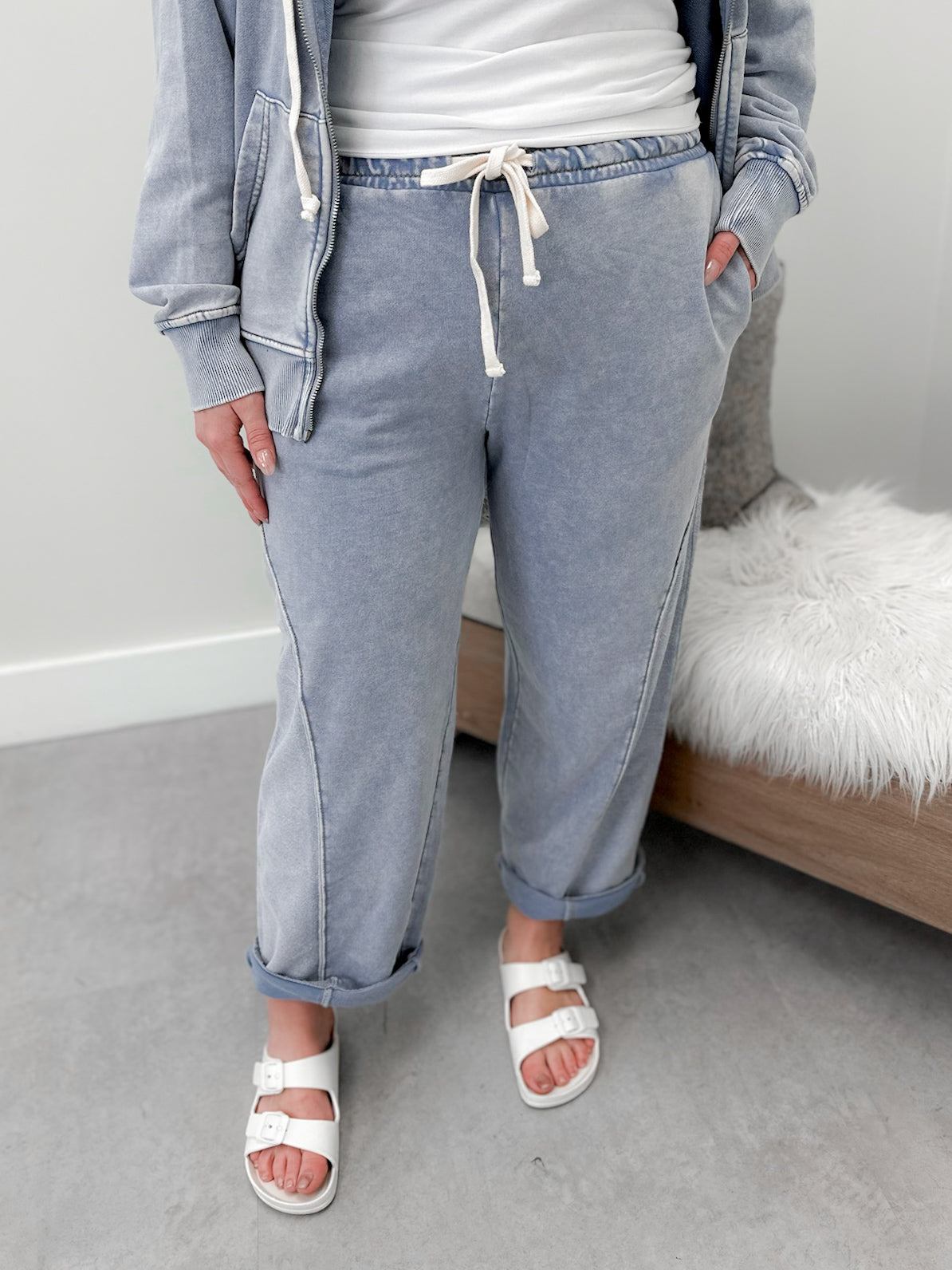 York Joggers in Ash Blue