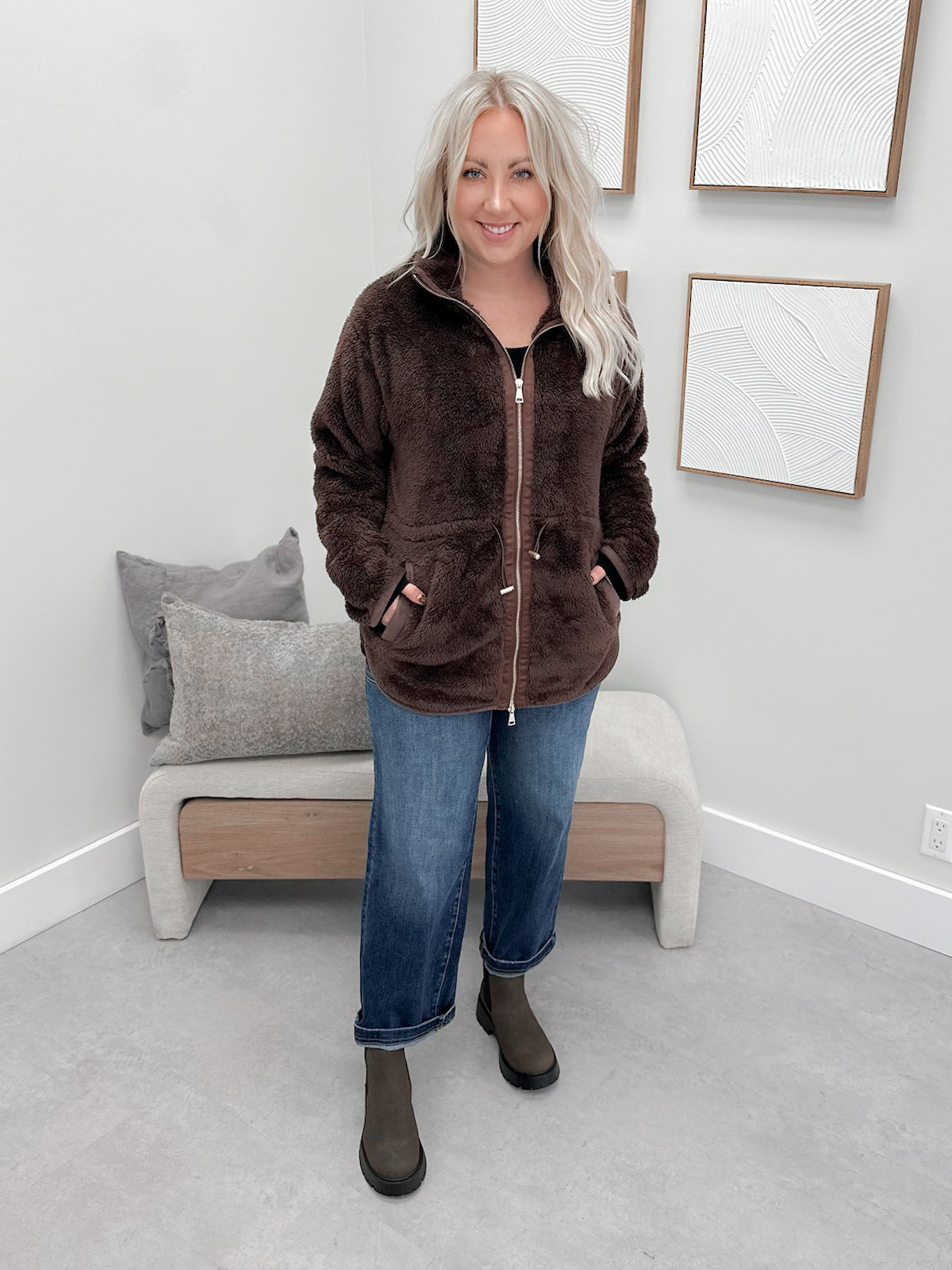 Bently Dream Plush Jacket in Espresso